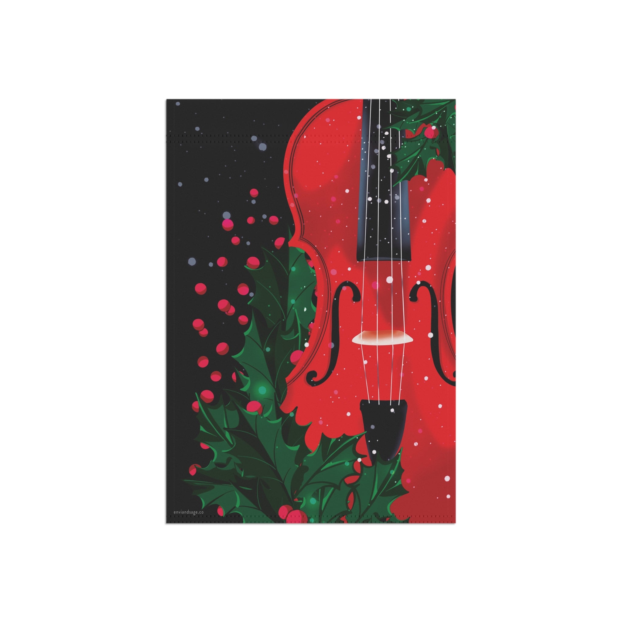 Ivy Violin Classical Christmas Flag