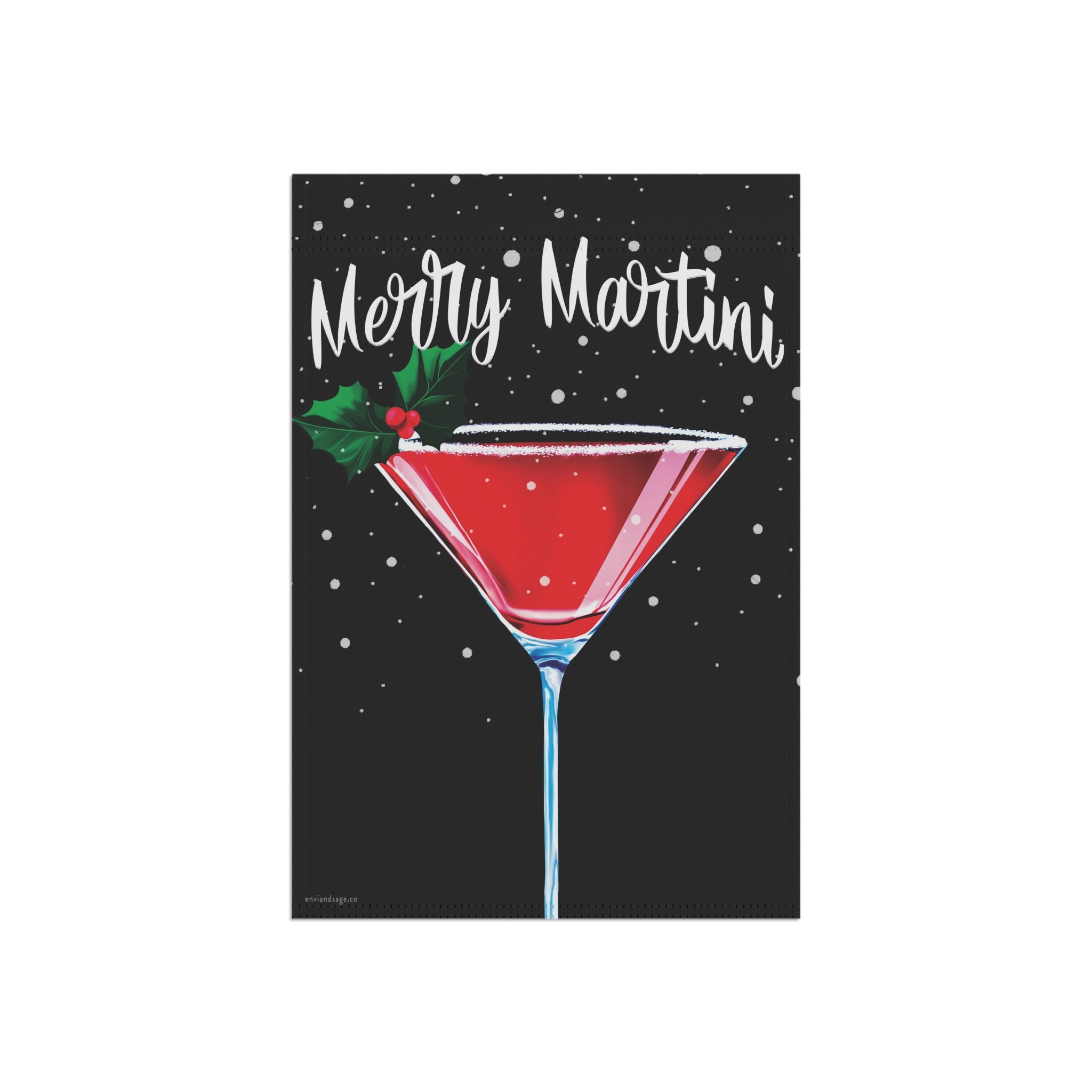 Merry Martini Christmas Flag