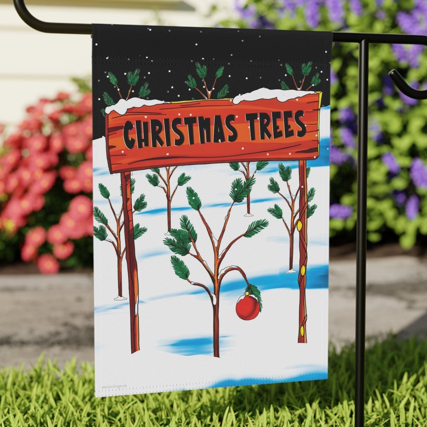 Charlie Brown Christmas Tree Farm Flag