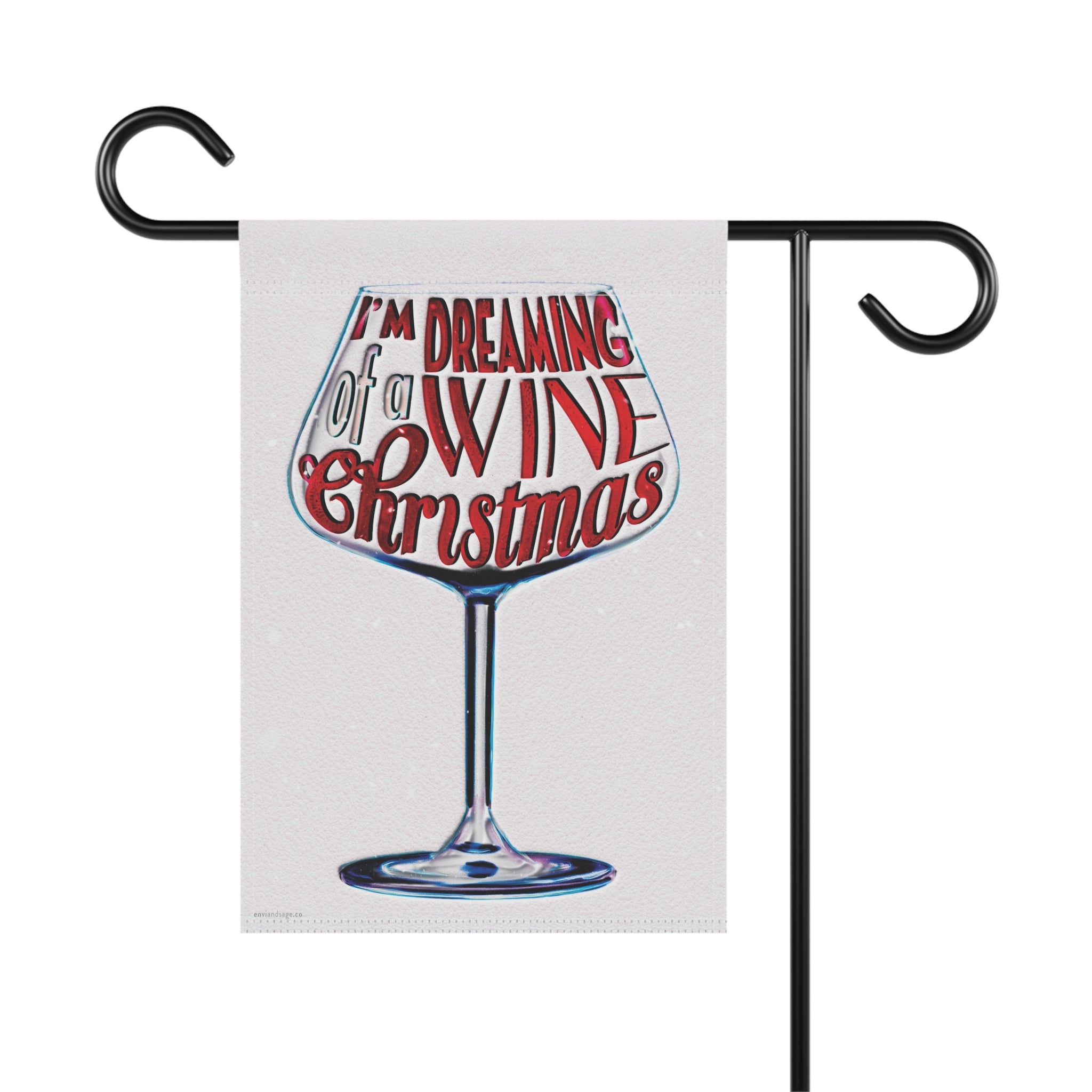 Dreaming of a Wine Christmas Yard Flag