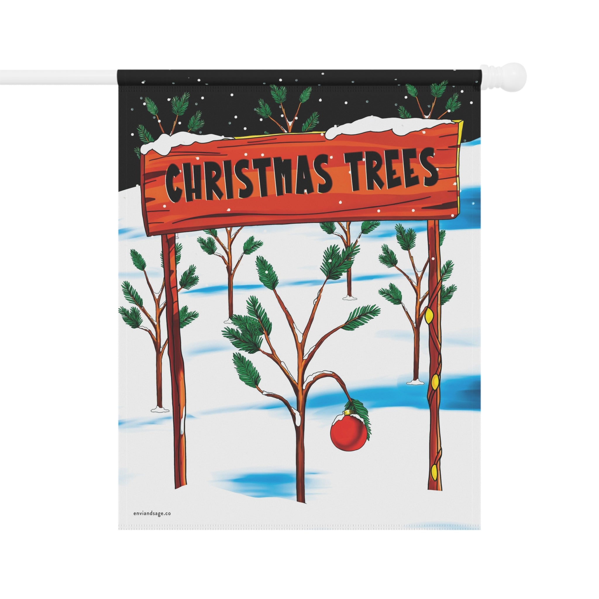 Charlie Brown Christmas Tree Farm Flag