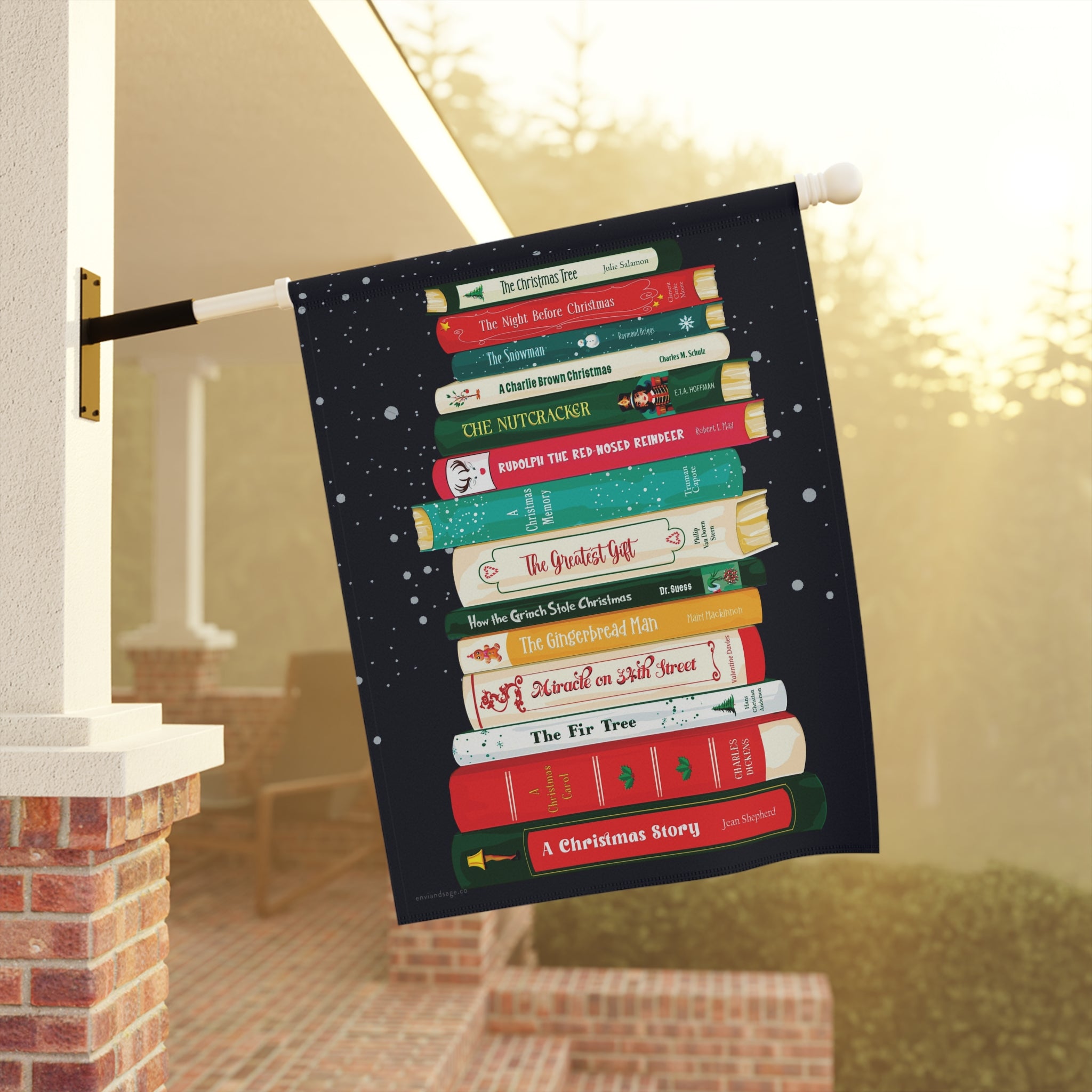 Classic Christmas Books Christmas Flag