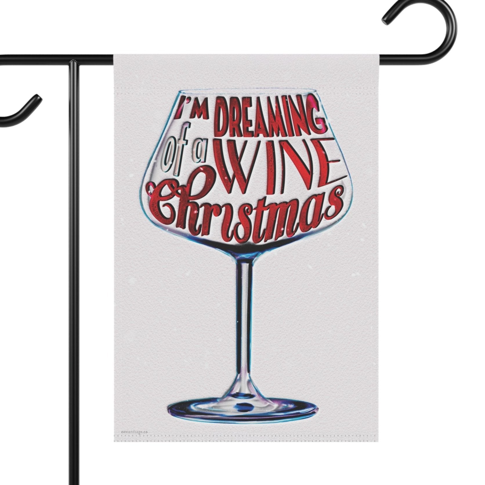 Dreaming of a Wine Christmas Yard Flag