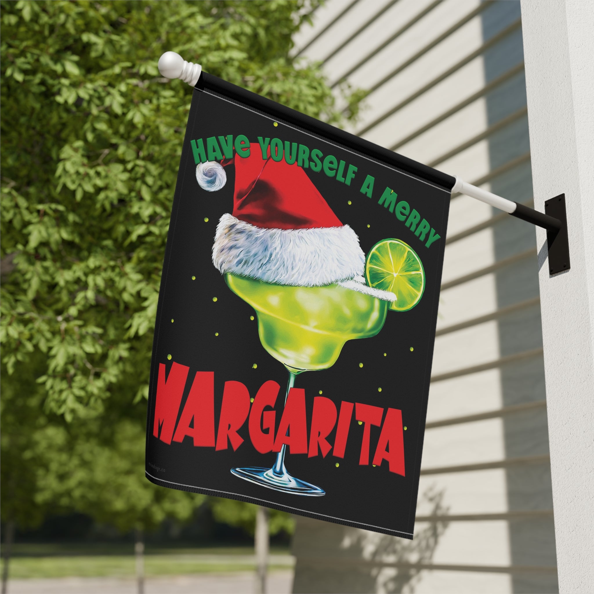 Have Yourself a Merry Margarita Funny Holiday Christmas Flag