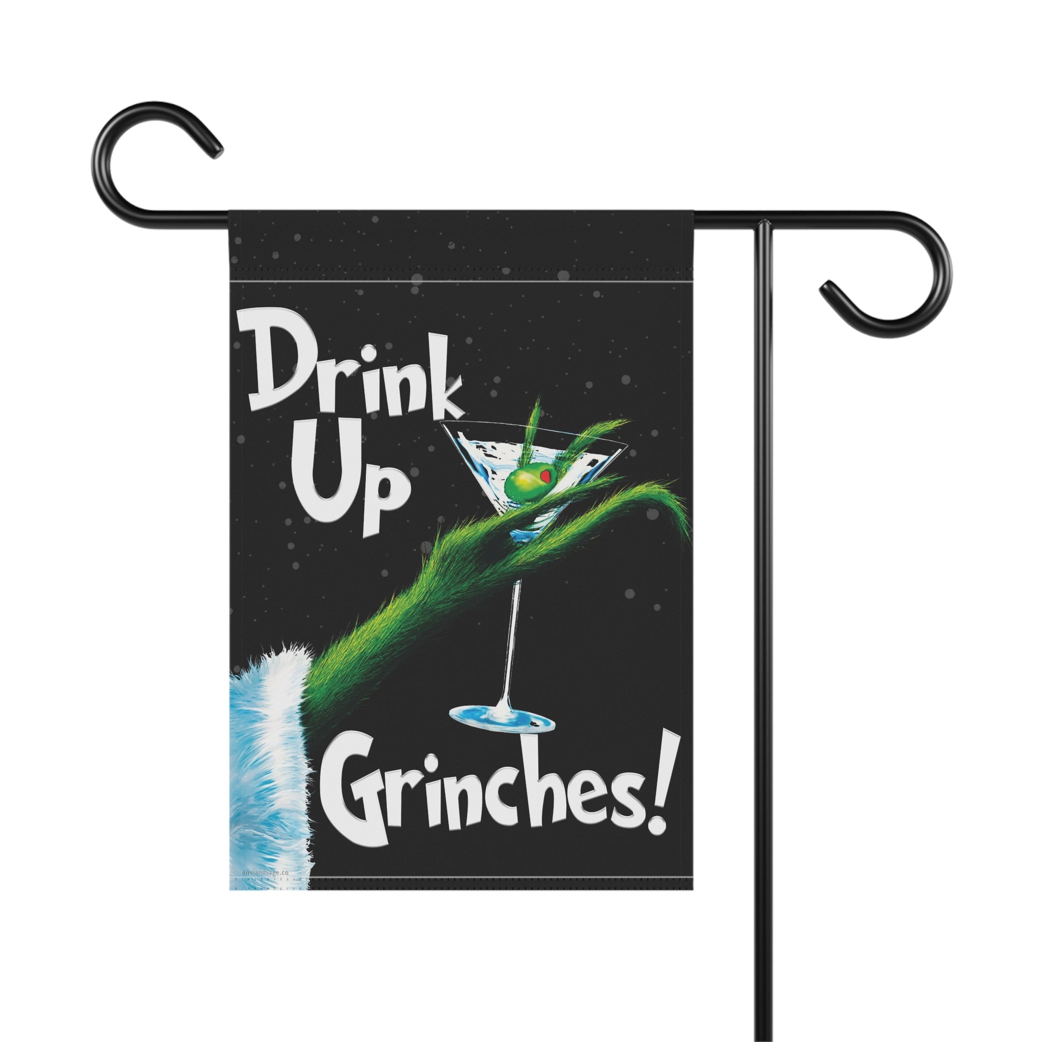 Drink Up Grinches Grinch Christmas Flag