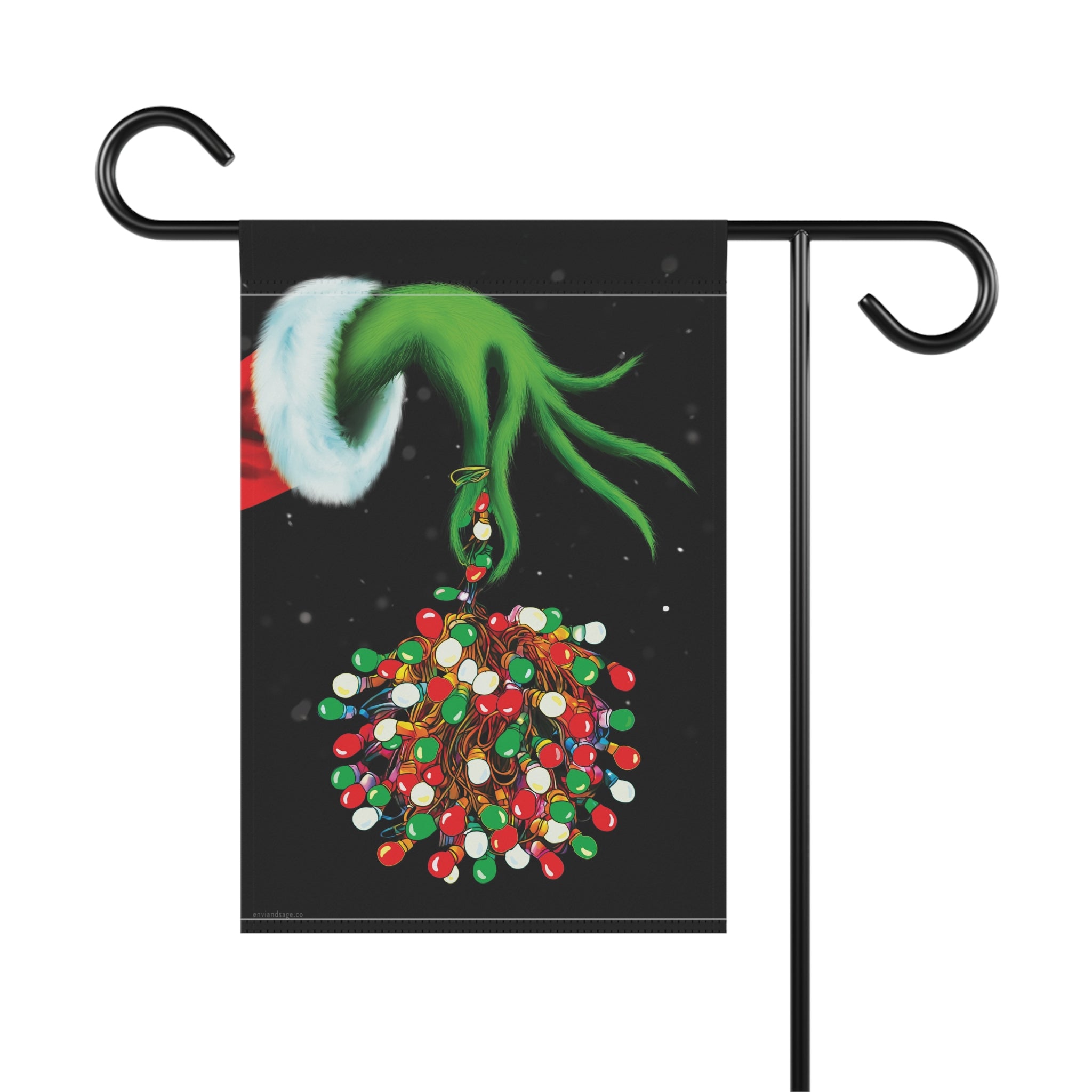 The Grinch Tangled Lights Funny Christmas Flag
