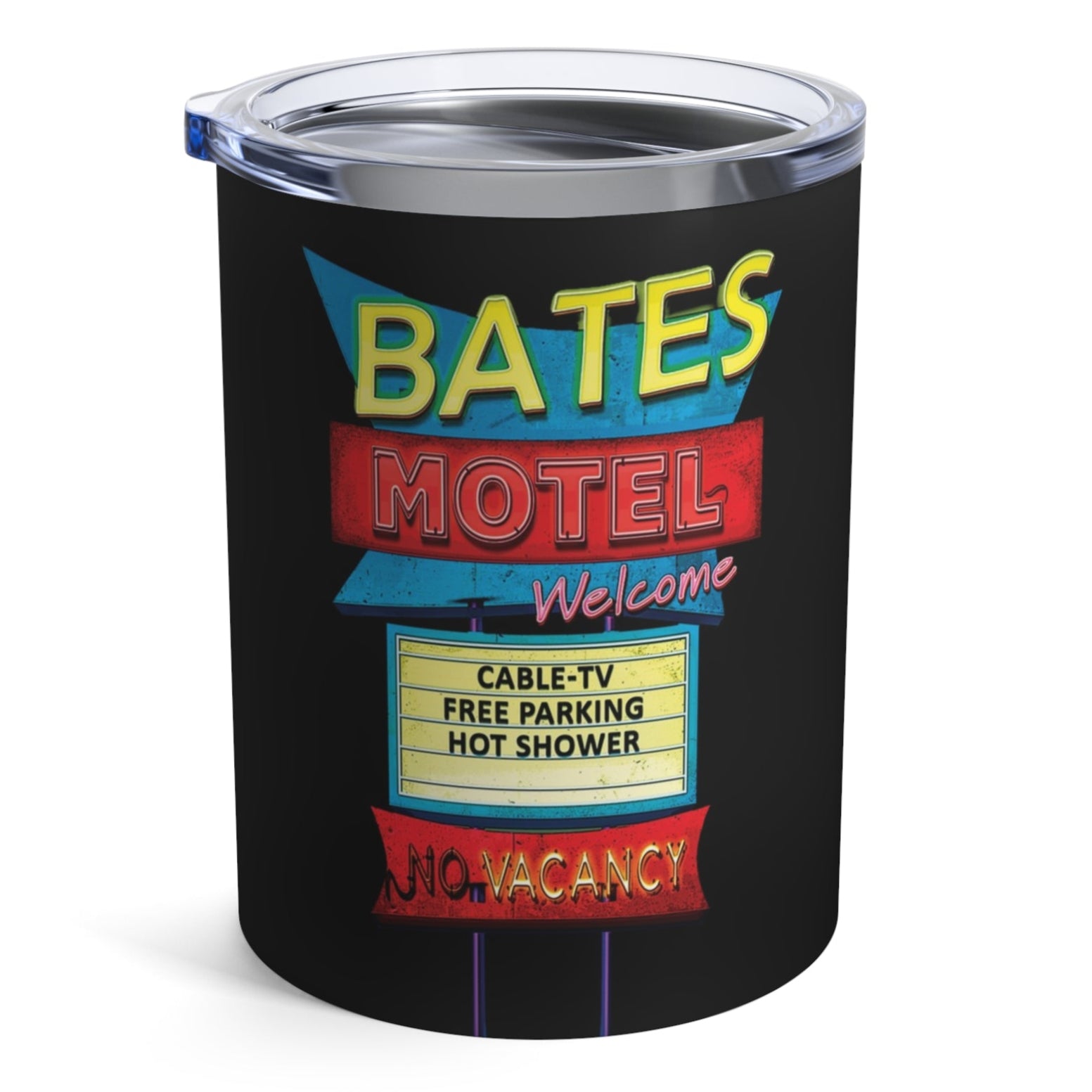 Psycho Bates Motel Sign Tumbler 10oz