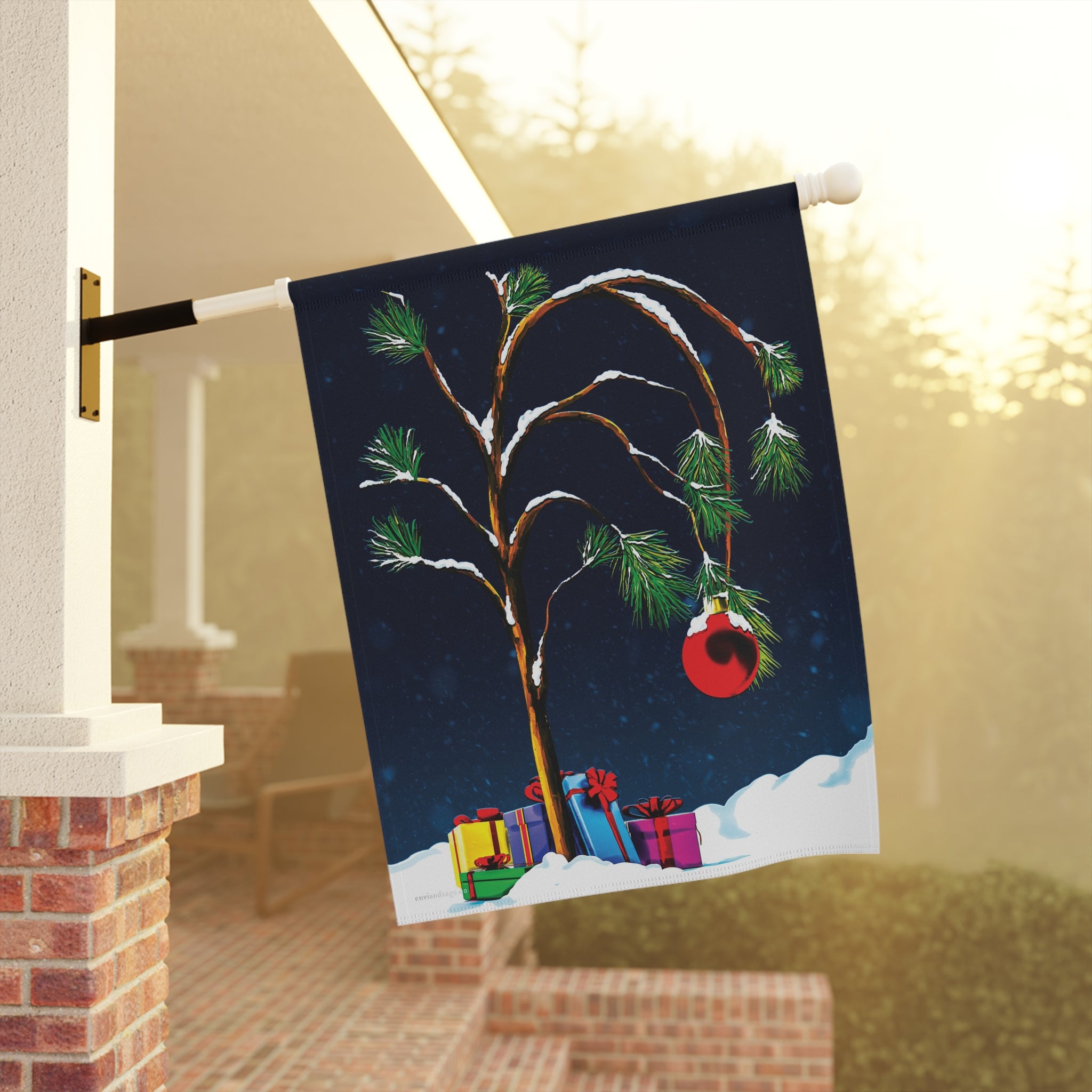 Charlie Brown Christmas Tree Yard Flag