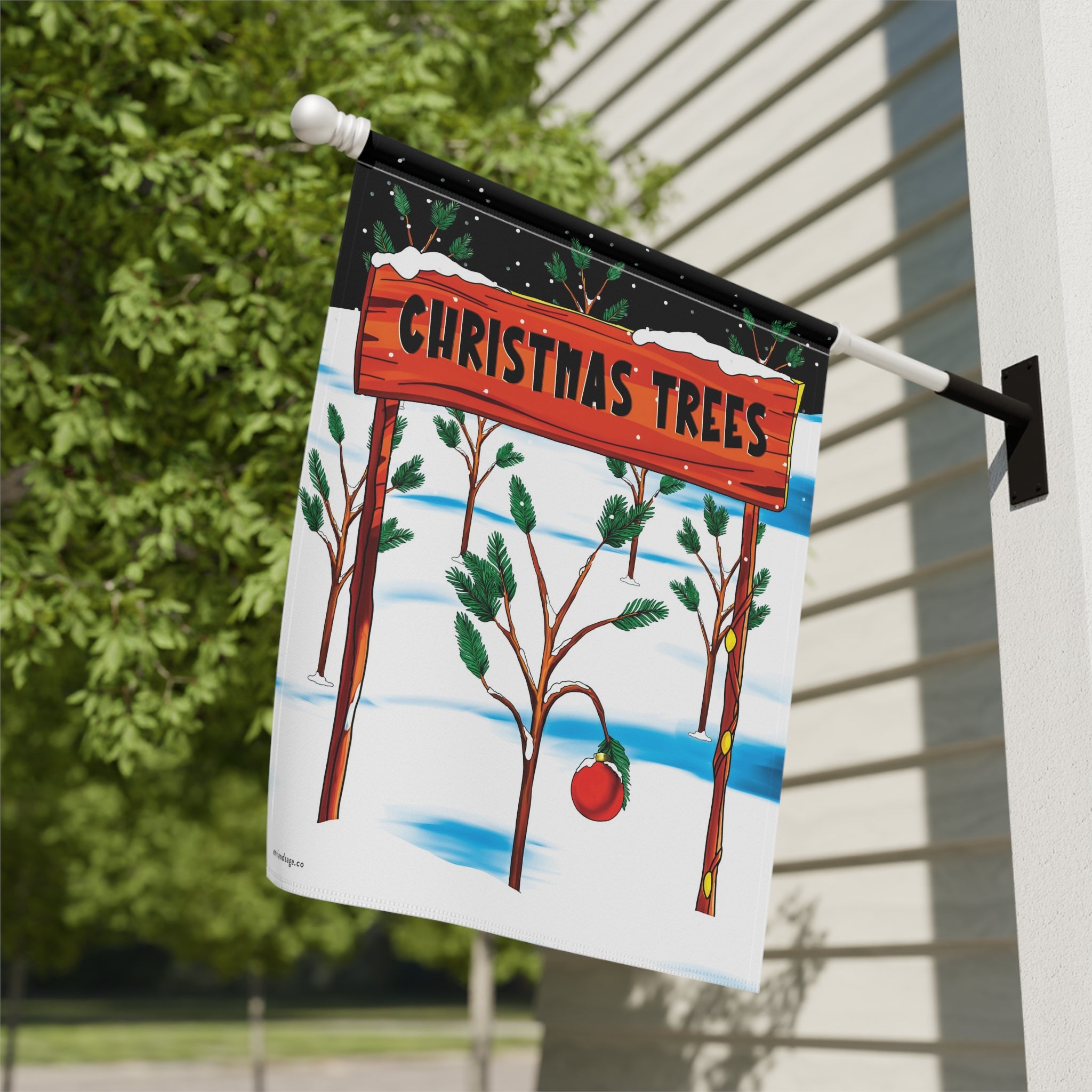 Charlie Brown Christmas Tree Farm Flag