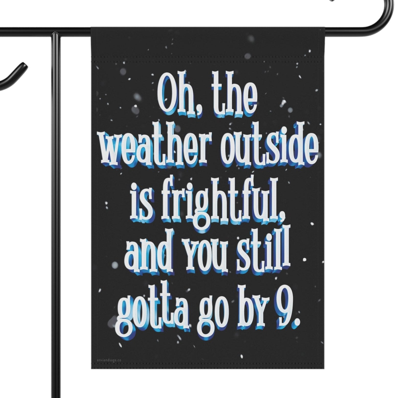 Leave By 9pm Funny Holiday Party Christmas Flag