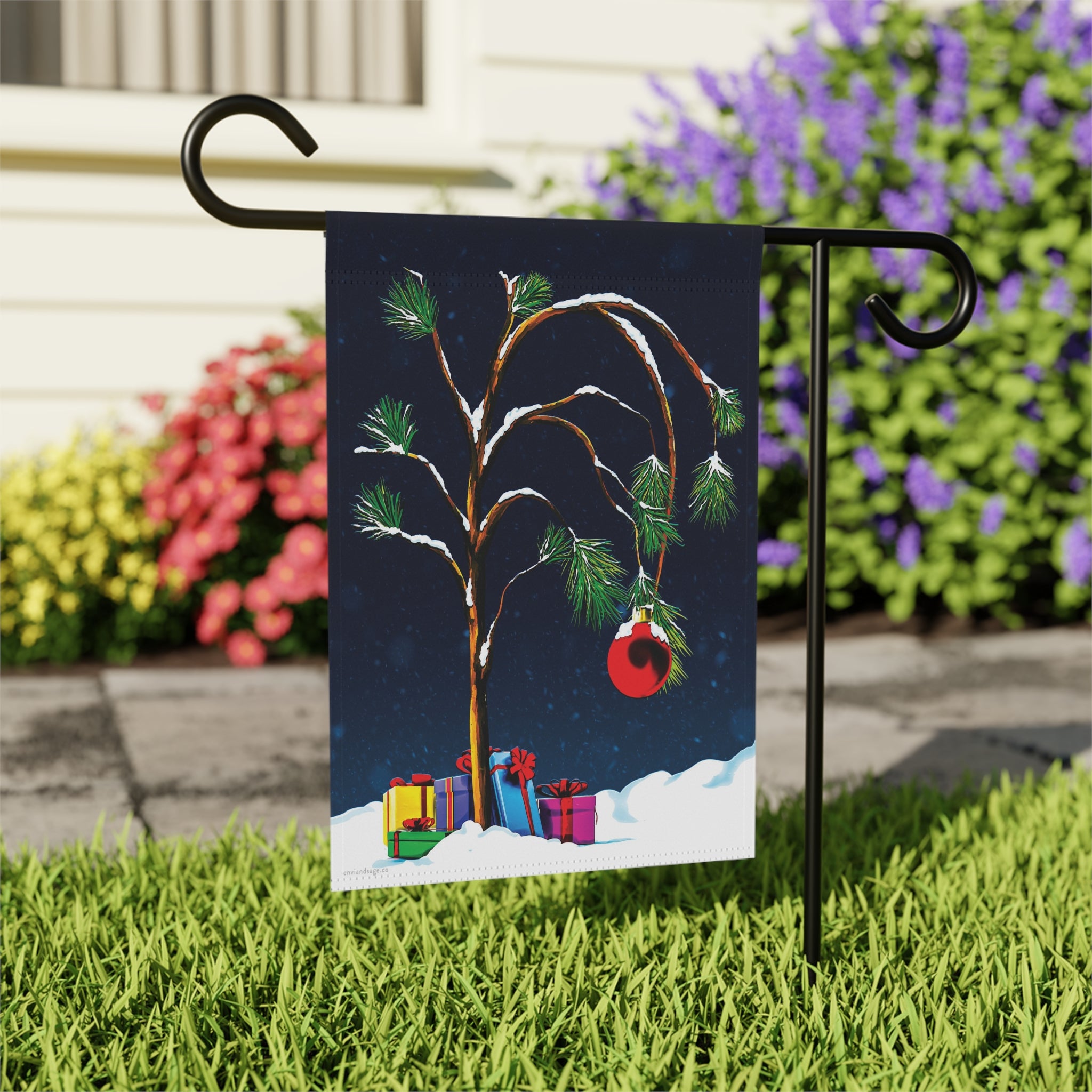 Charlie Brown Christmas Tree Yard Flag
