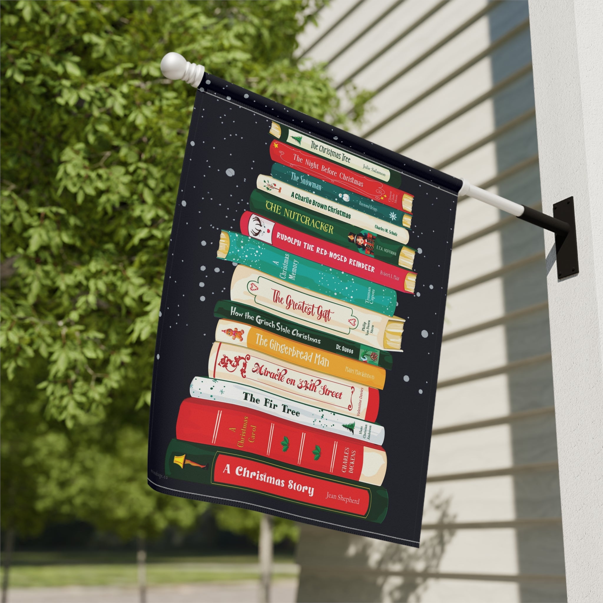 Classic Christmas Books Christmas Flag