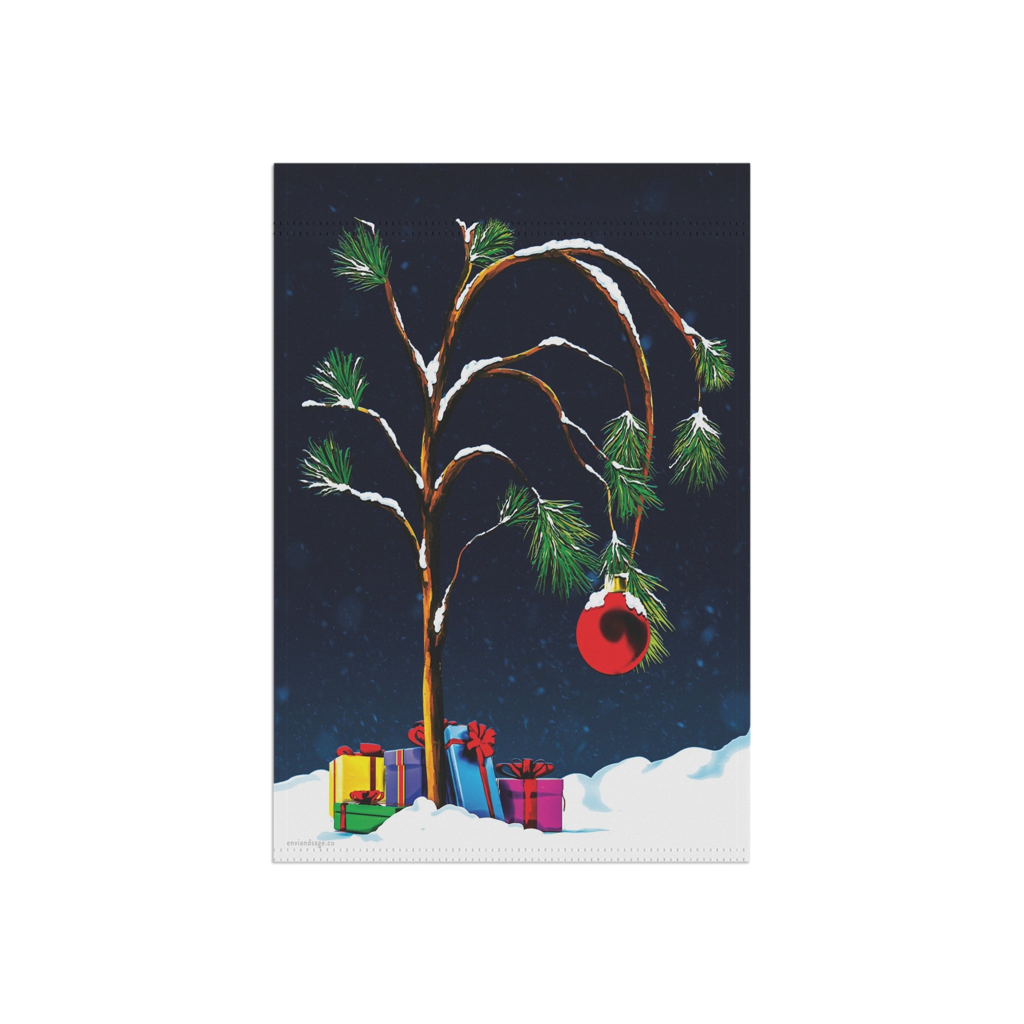 Charlie Brown Christmas Tree Yard Flag