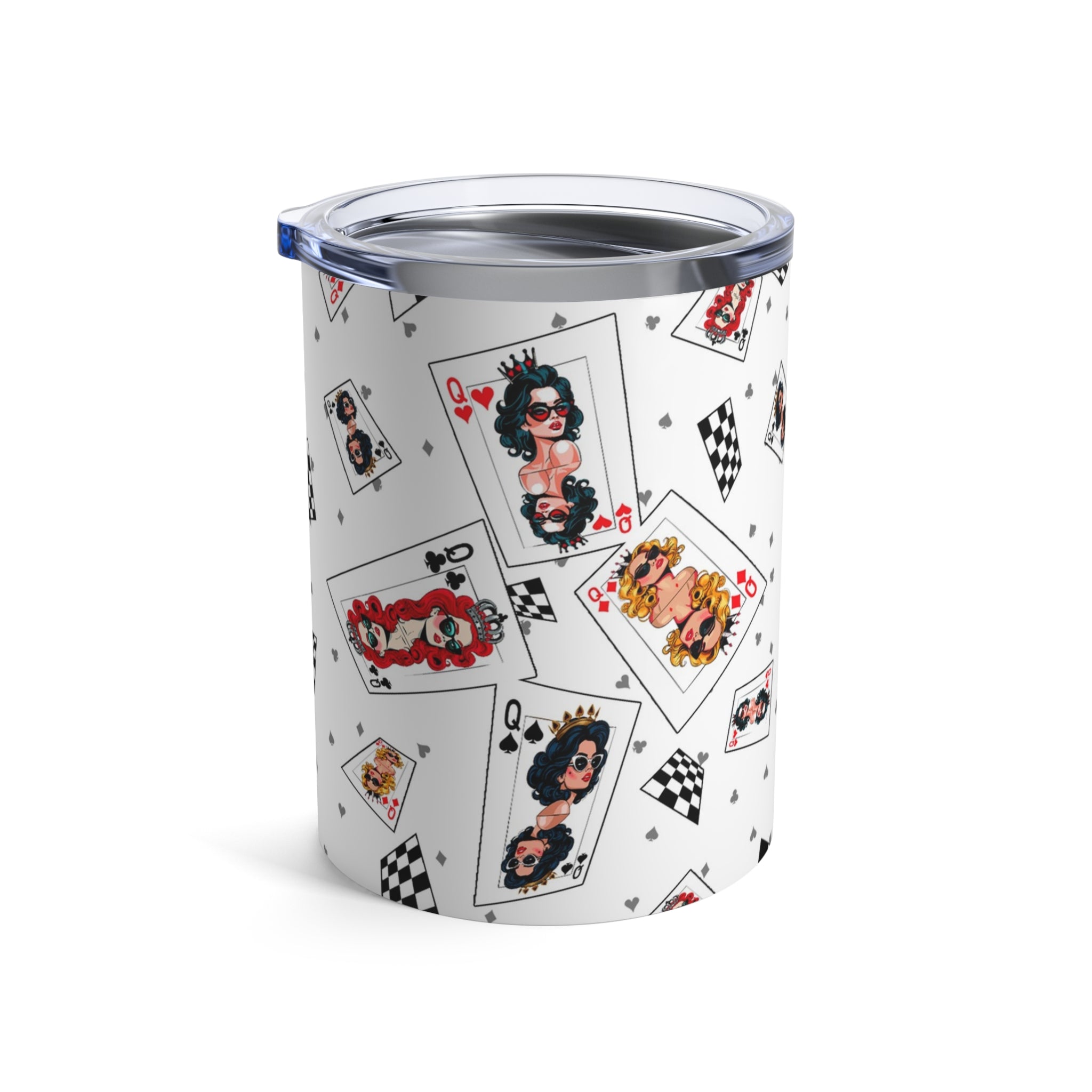 Deck of Cards Queens Drink Tumbler 10oz