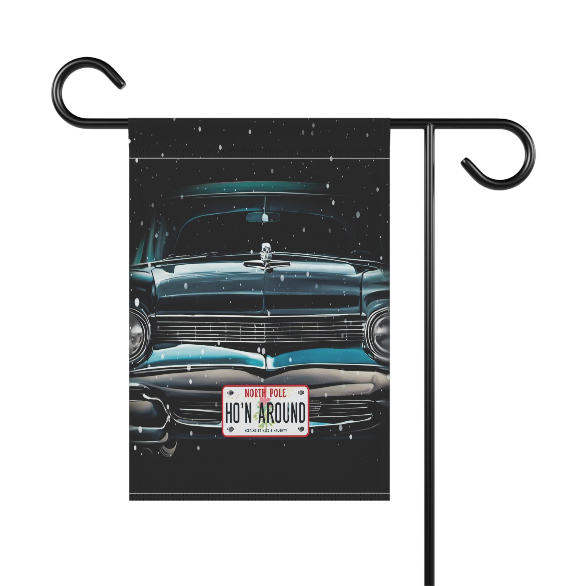 Ho'in Around Funny Christmas Yard Flag