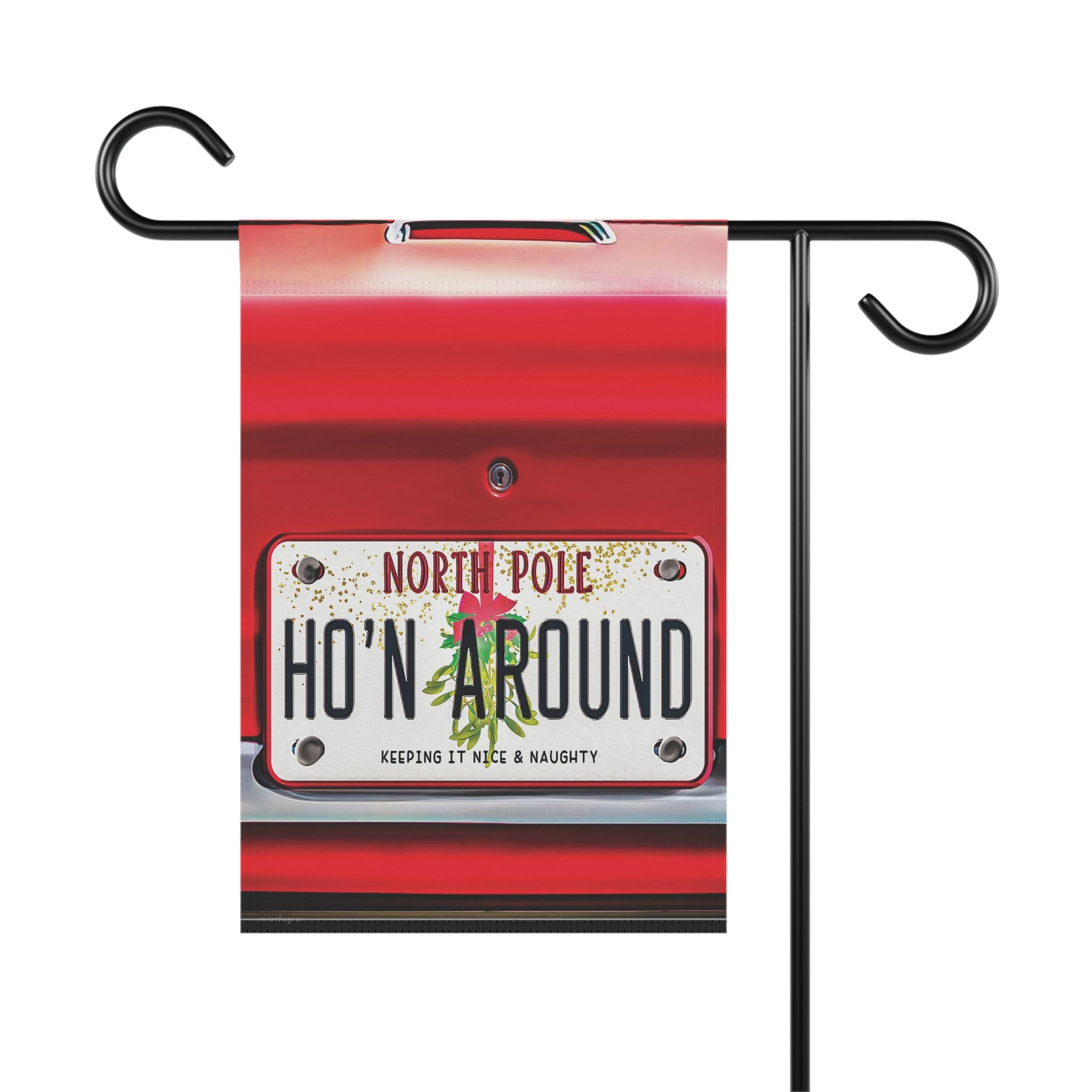 Santa's Sleigh Ho'n Around  Funny Yard Flag