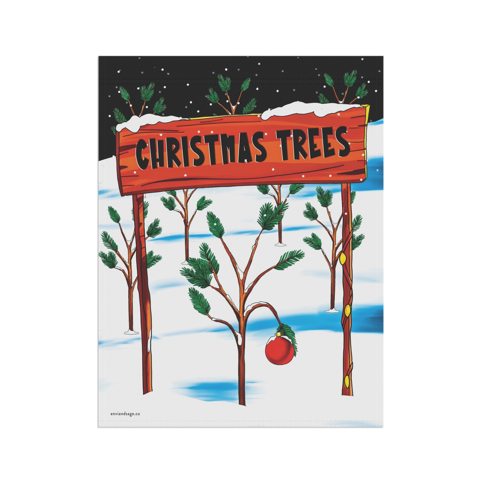 Charlie Brown Christmas Tree Farm Flag