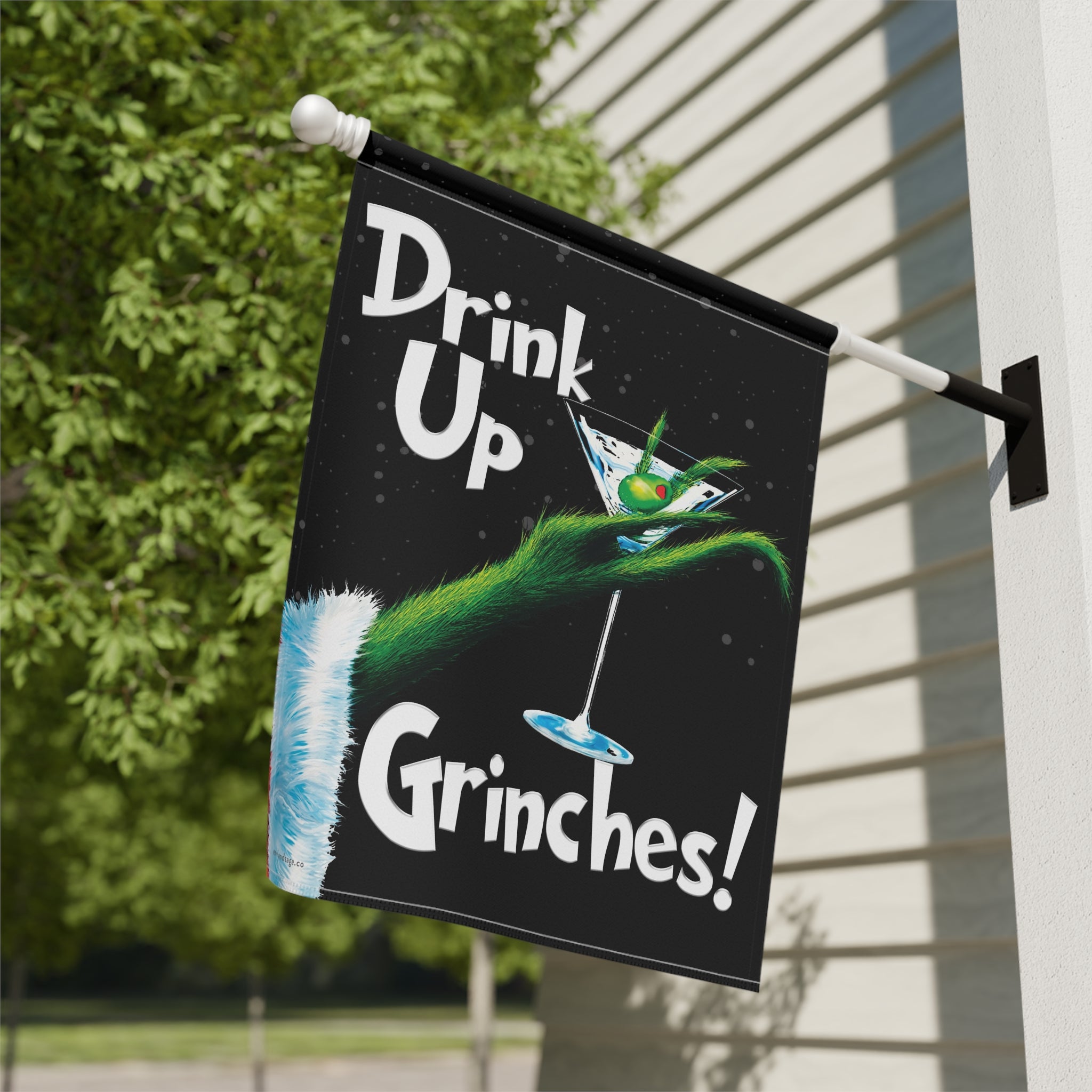 Drink Up Grinches Grinch Christmas Flag