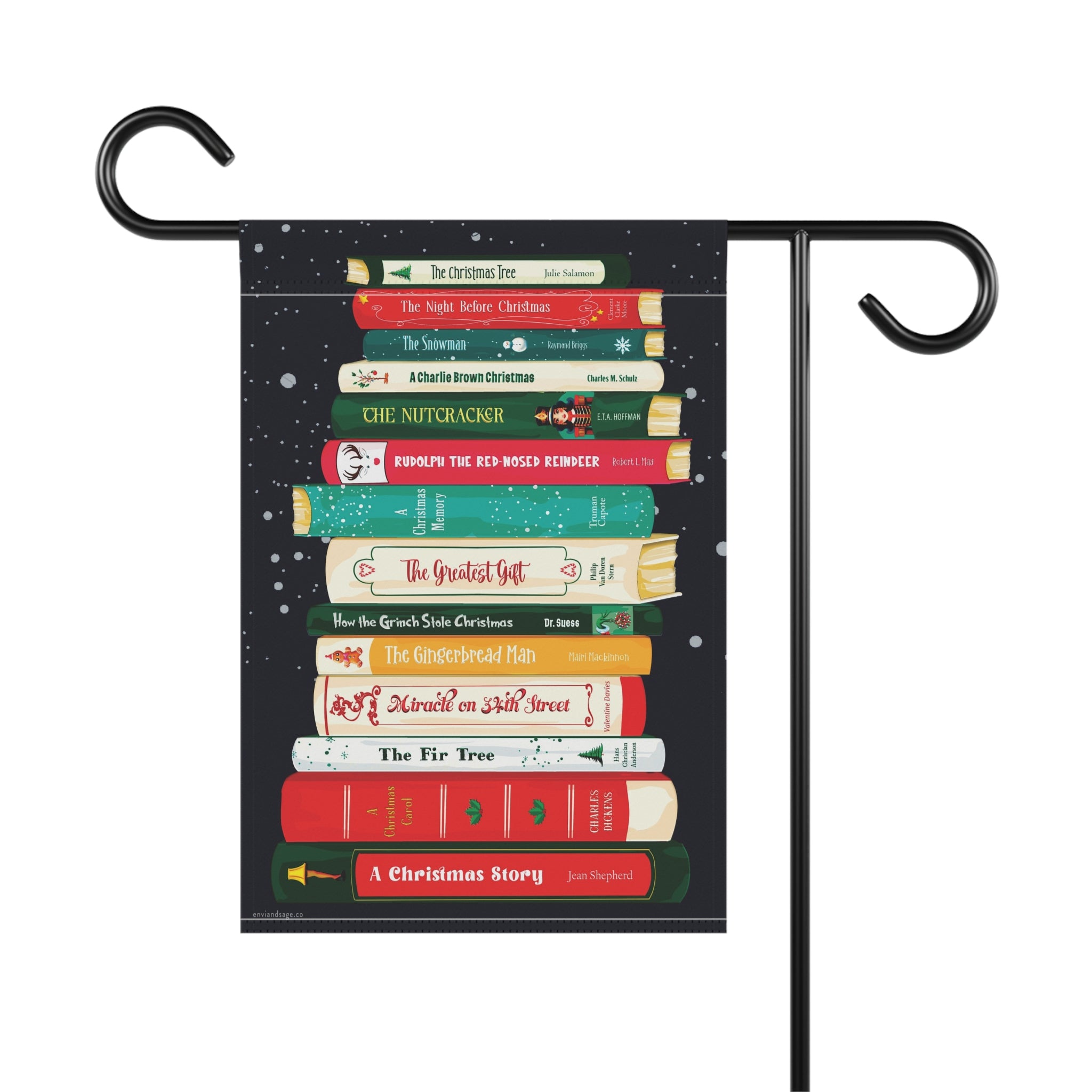 Classic Christmas Books Christmas Flag