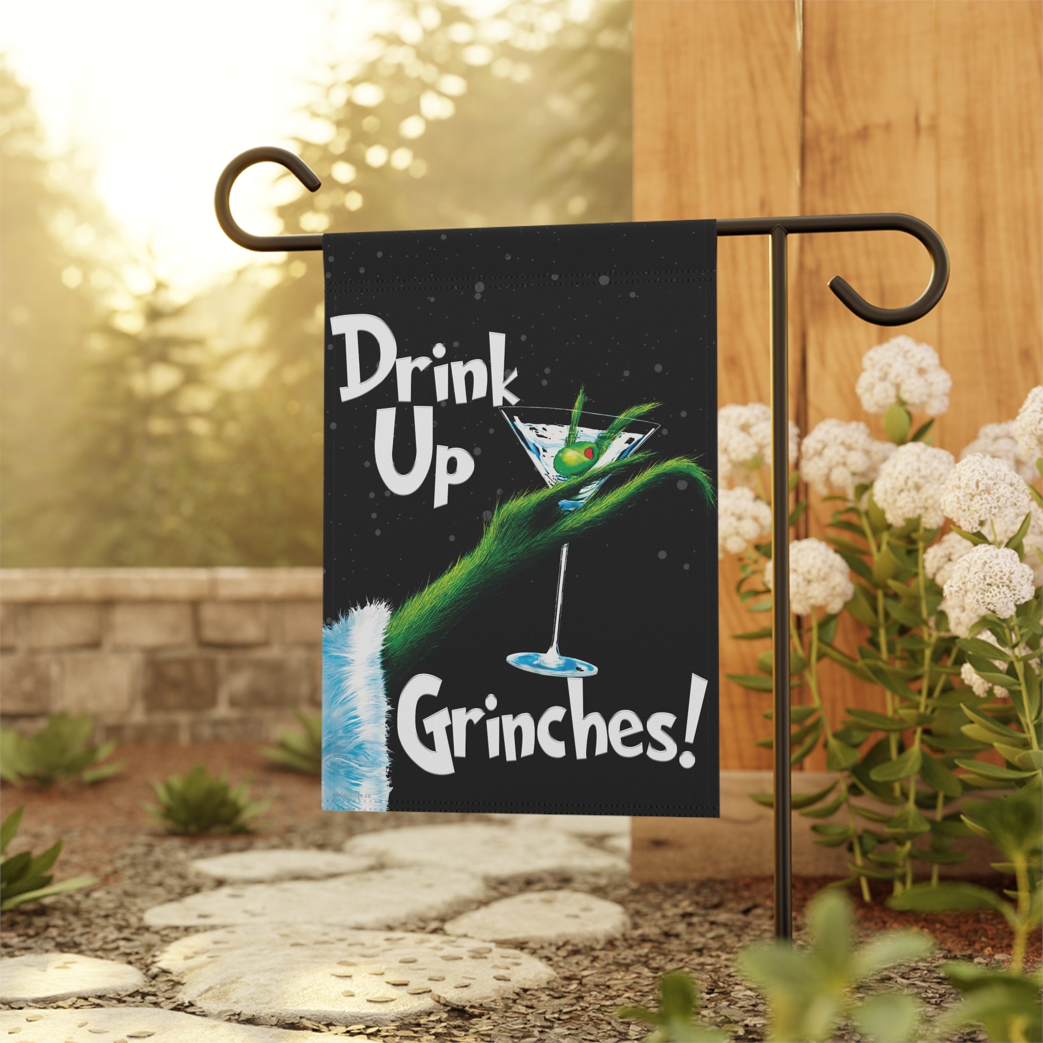 Drink Up Grinches Grinch Christmas Flag