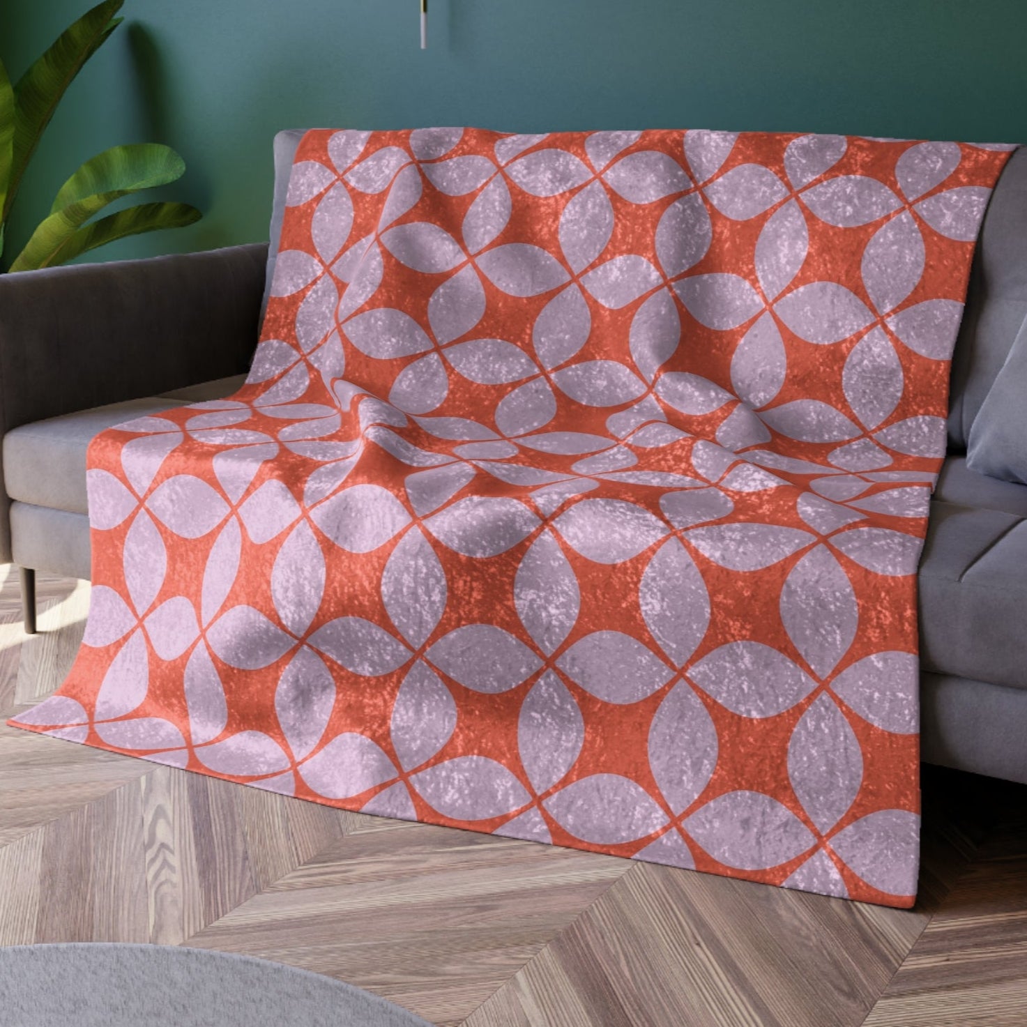 orange and lilac decorative throw blanket design trends 2025