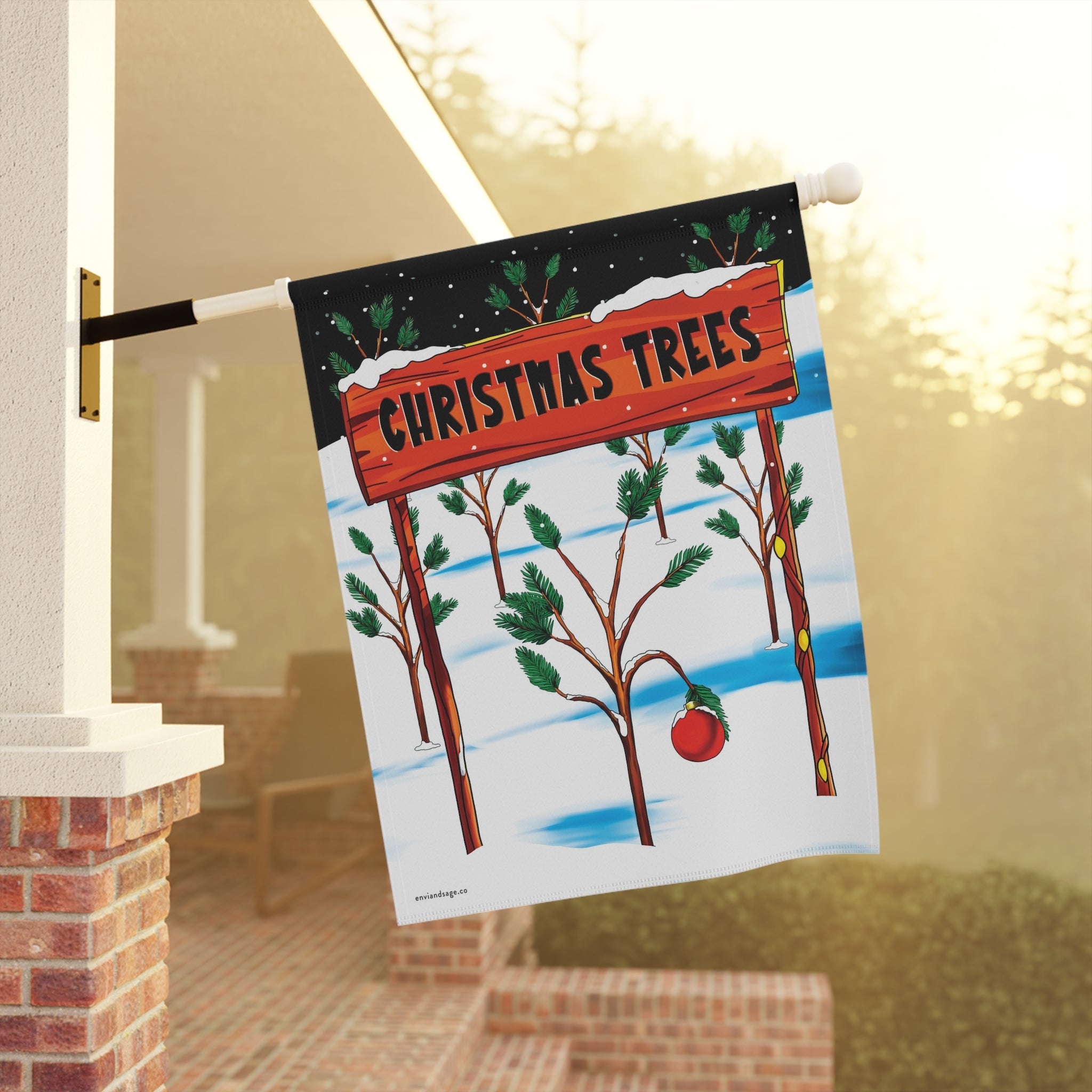 Charlie Brown Christmas Tree Farm Flag