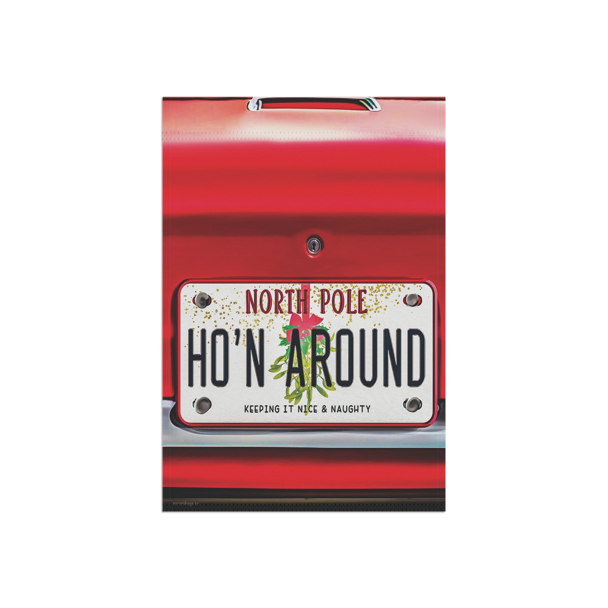 Santa's Sleigh Ho'n Around  Funny Yard Flag