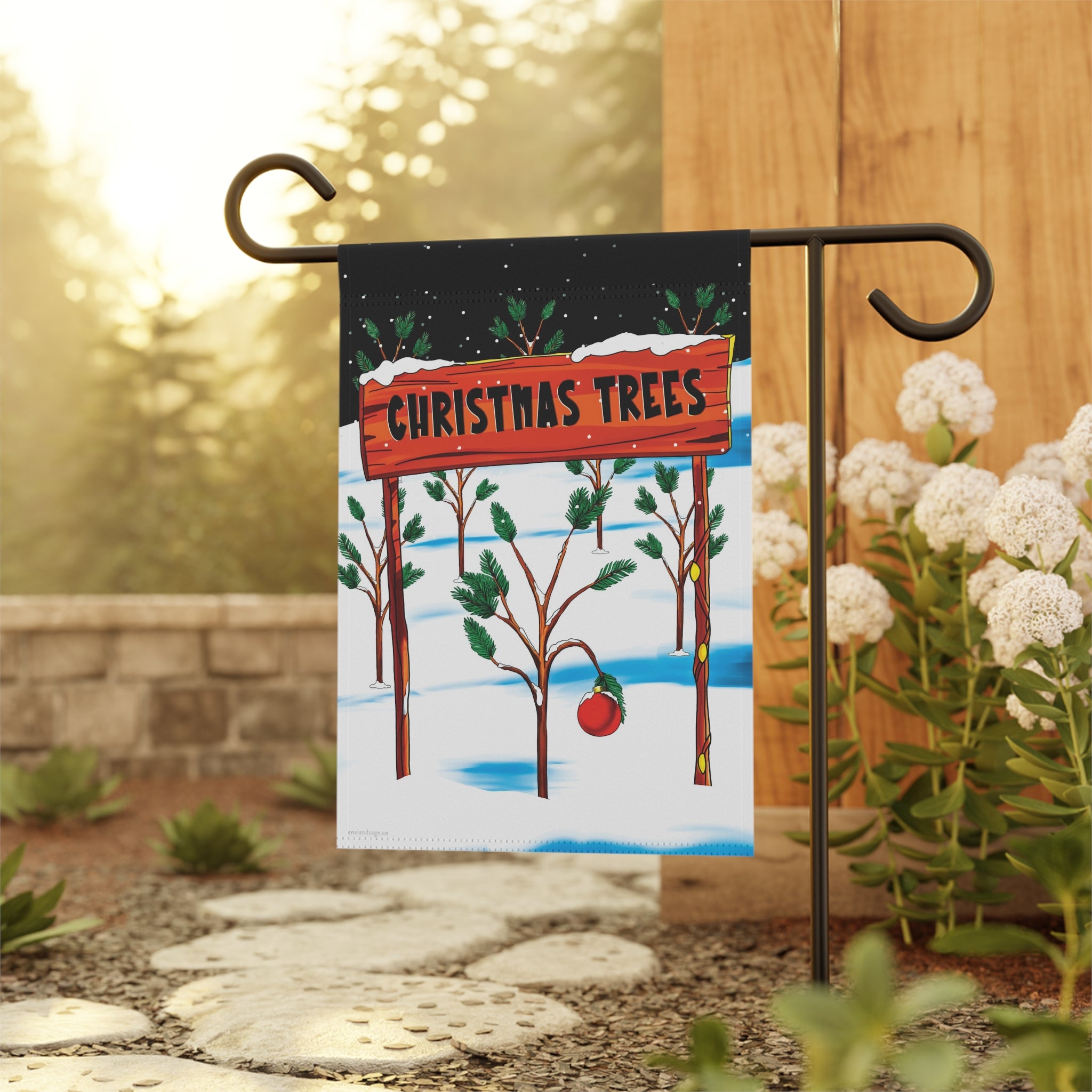 Charlie Brown Christmas Tree Farm Flag