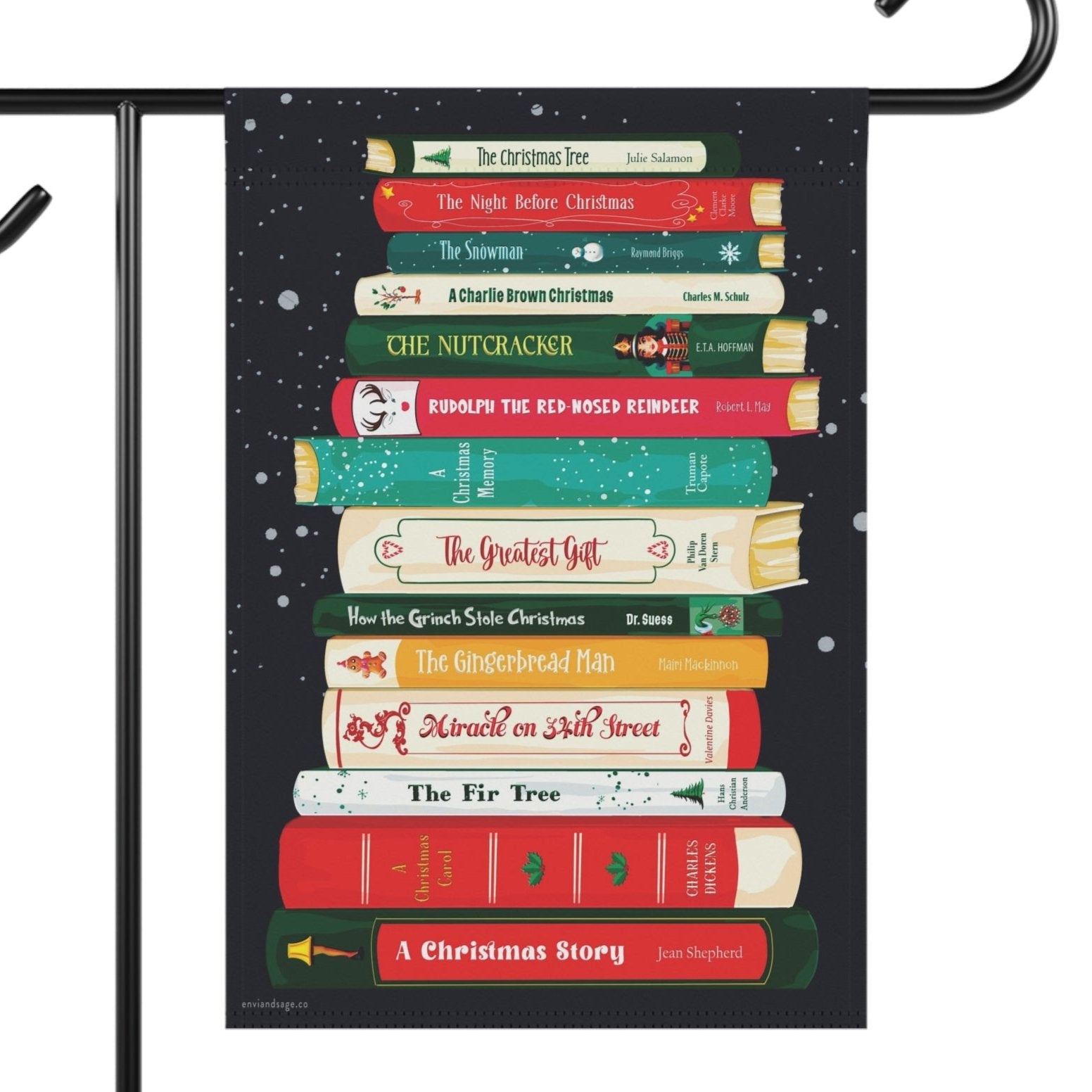 Classic Christmas Books Christmas Flag