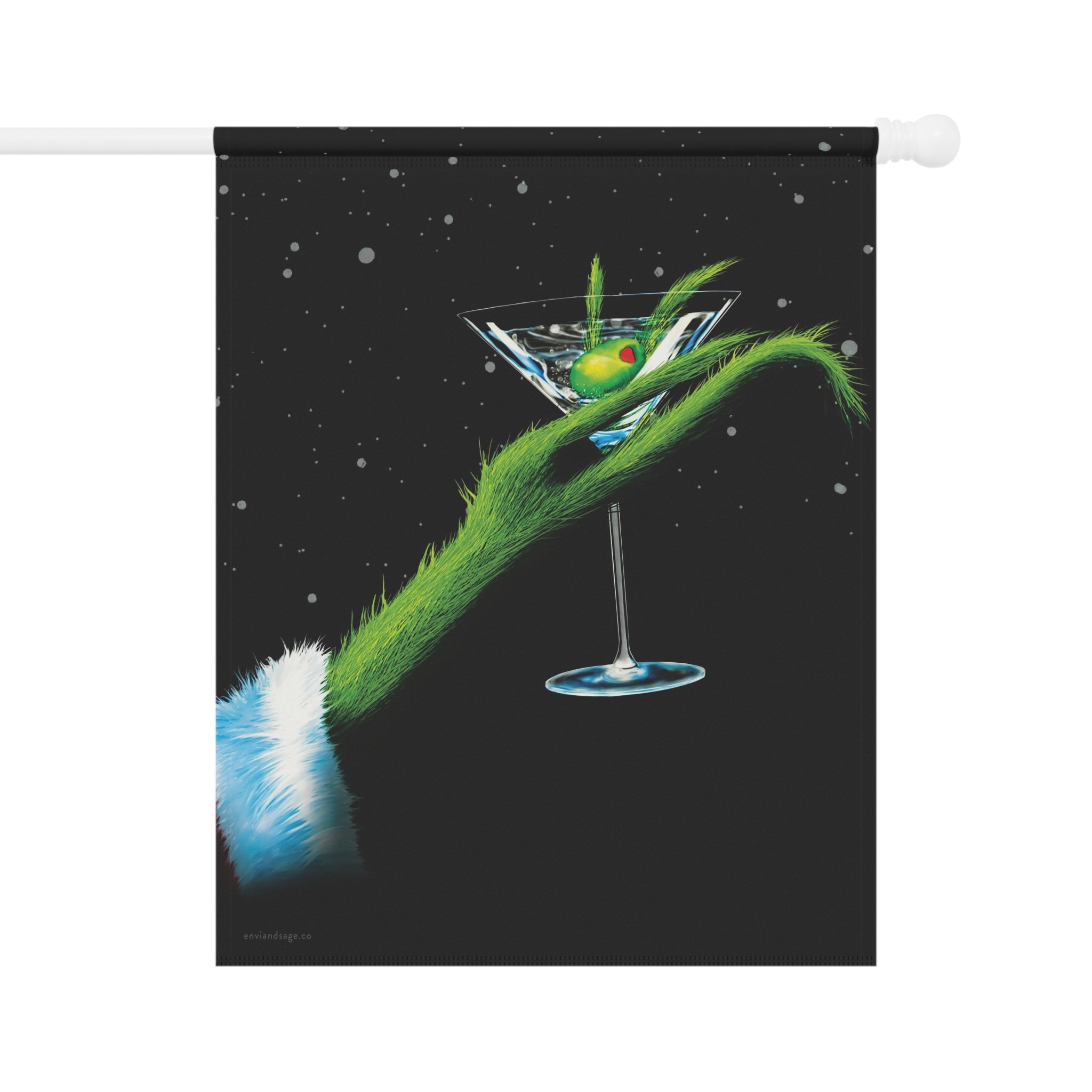 Martini Grinch Grinchmas Christmas Yard Flag