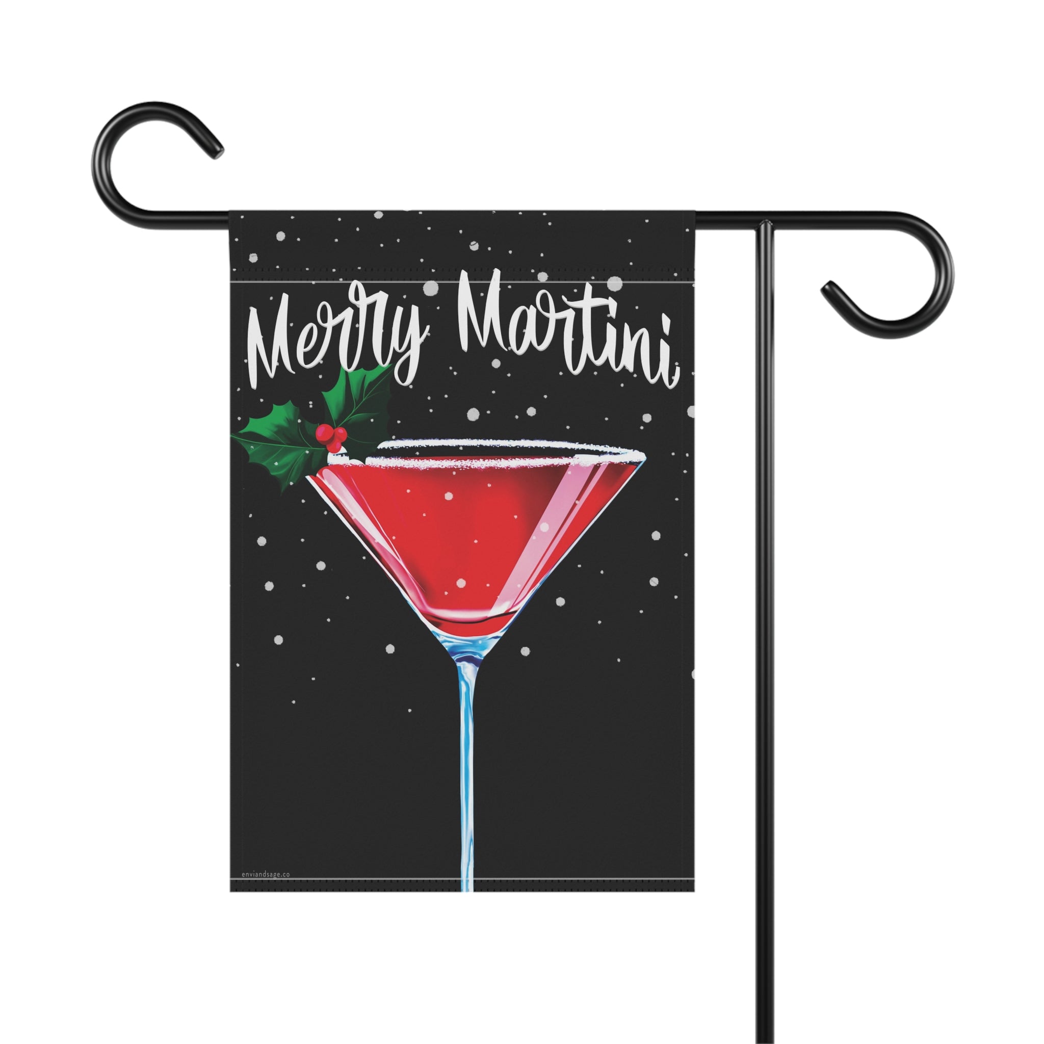 Merry Martini Christmas Flag