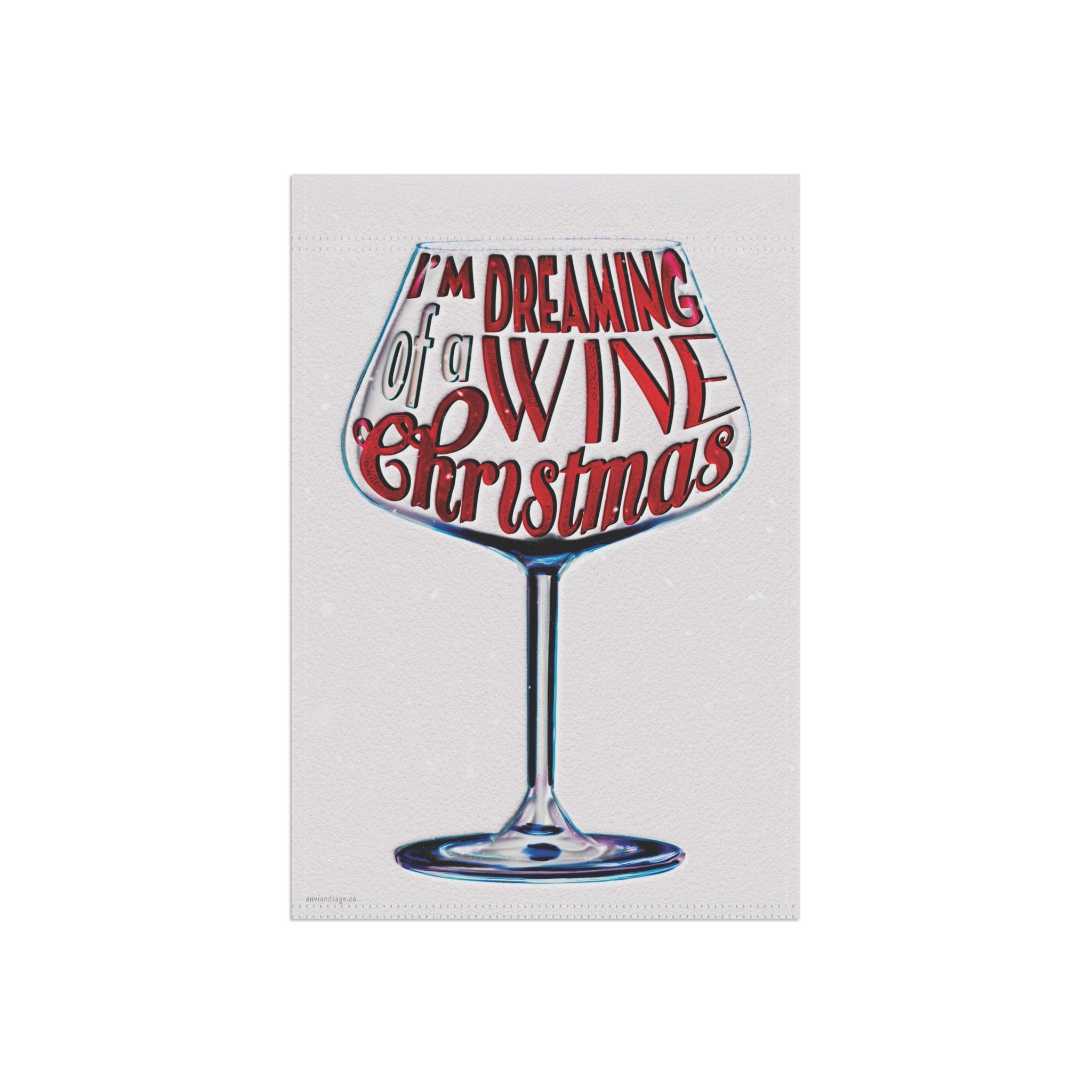 Dreaming of a Wine Christmas Yard Flag