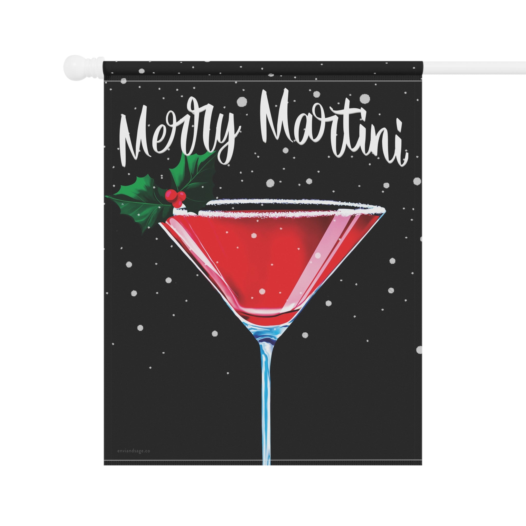 Merry Martini Christmas Flag