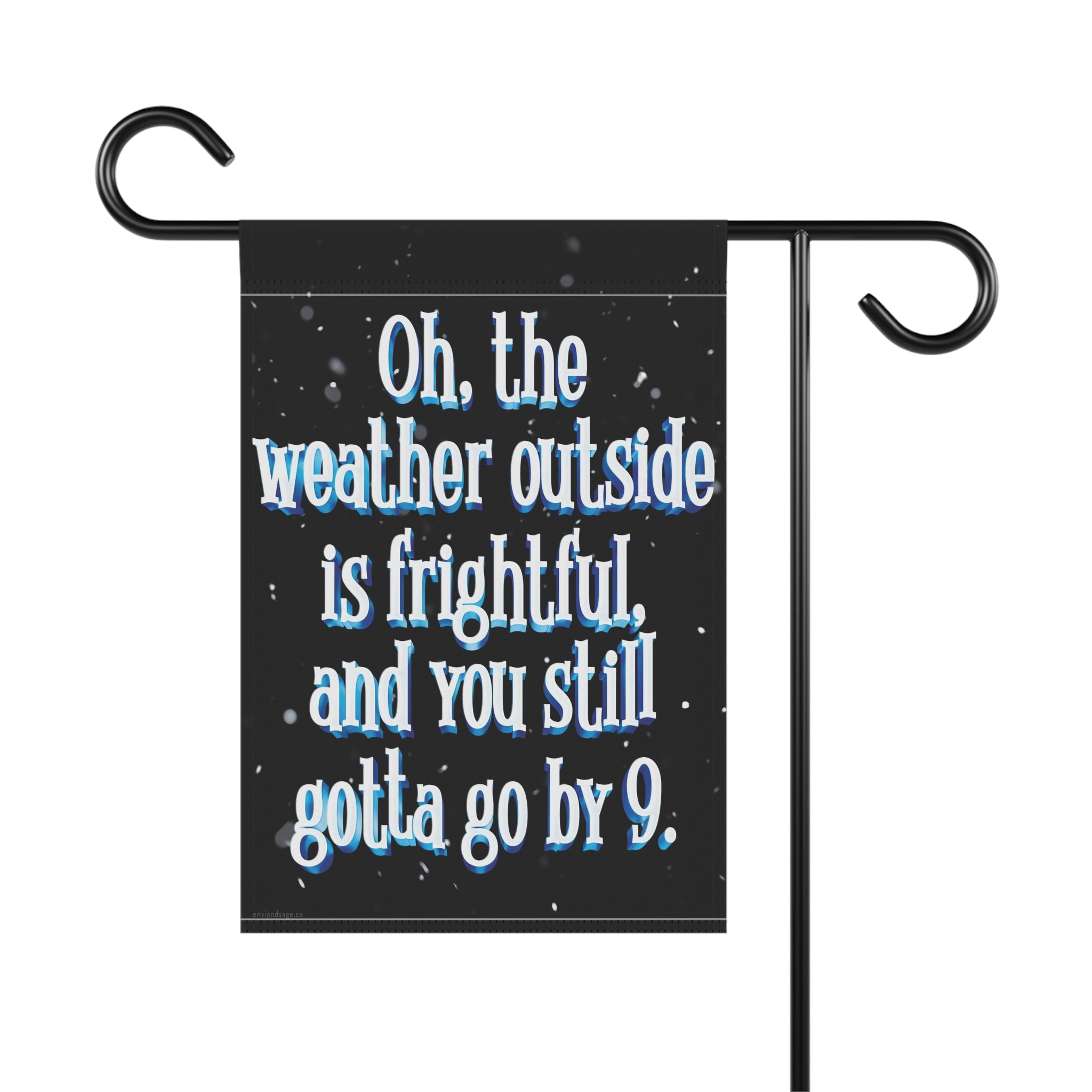 Leave By 9pm Funny Holiday Party Christmas Flag