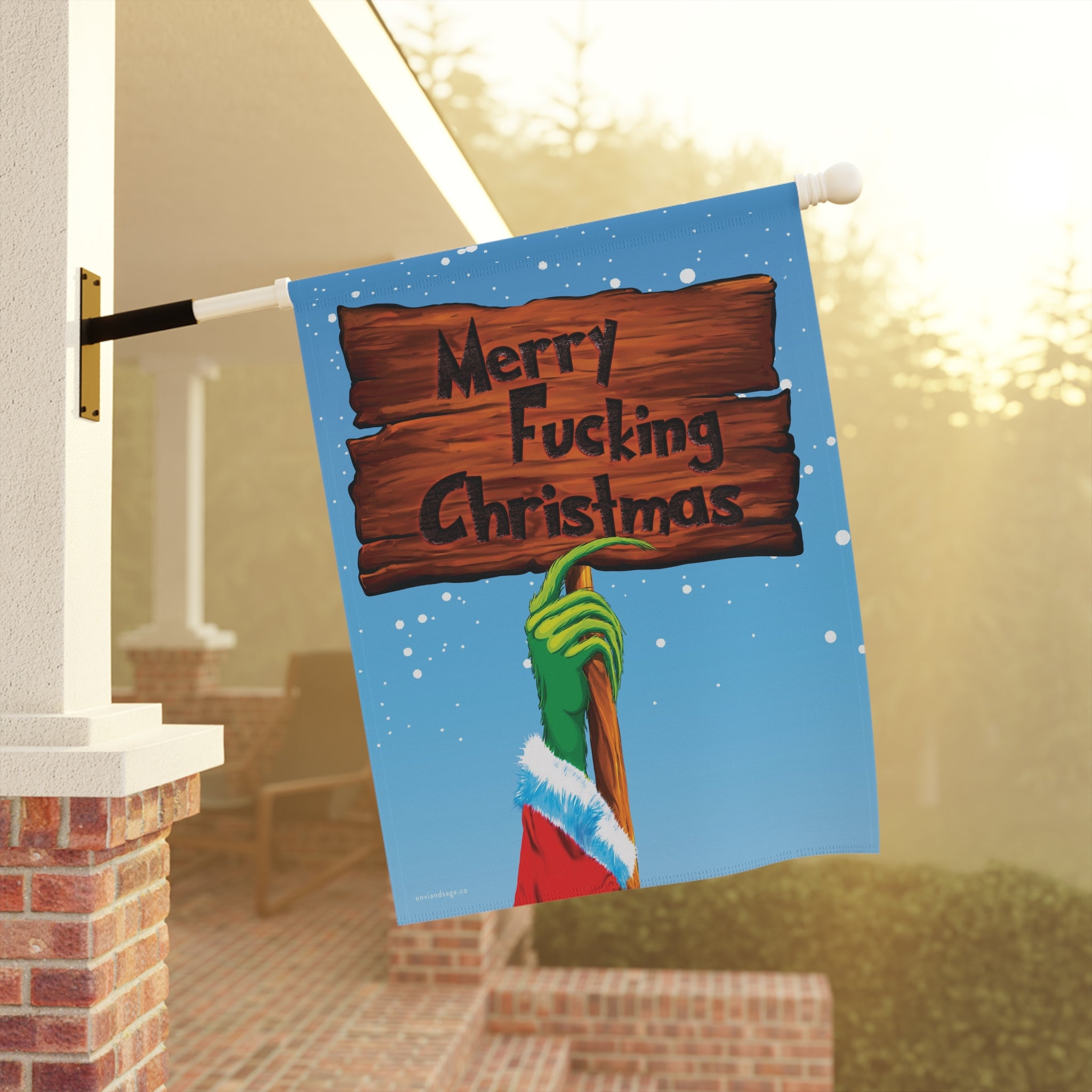 Merry Fucking Christmas Grinch Christmas Flag