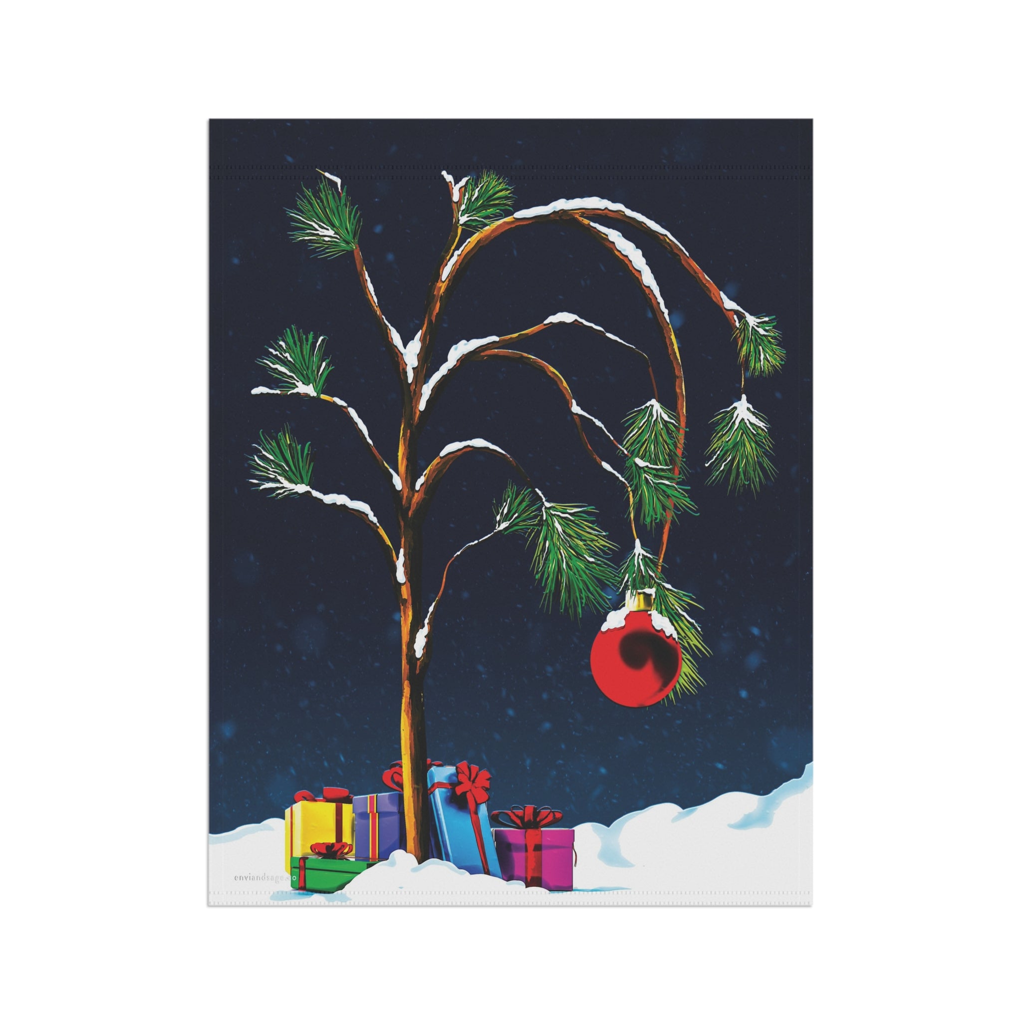 Charlie Brown Christmas Tree Yard Flag