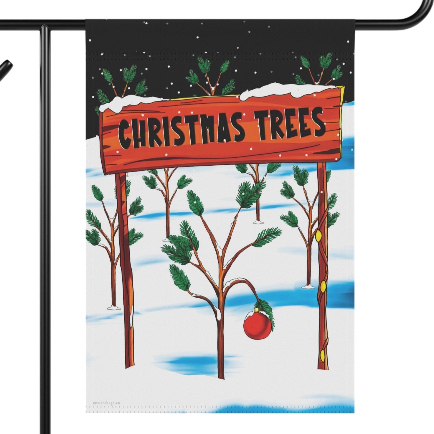 Charlie Brown Christmas Tree Farm Flag
