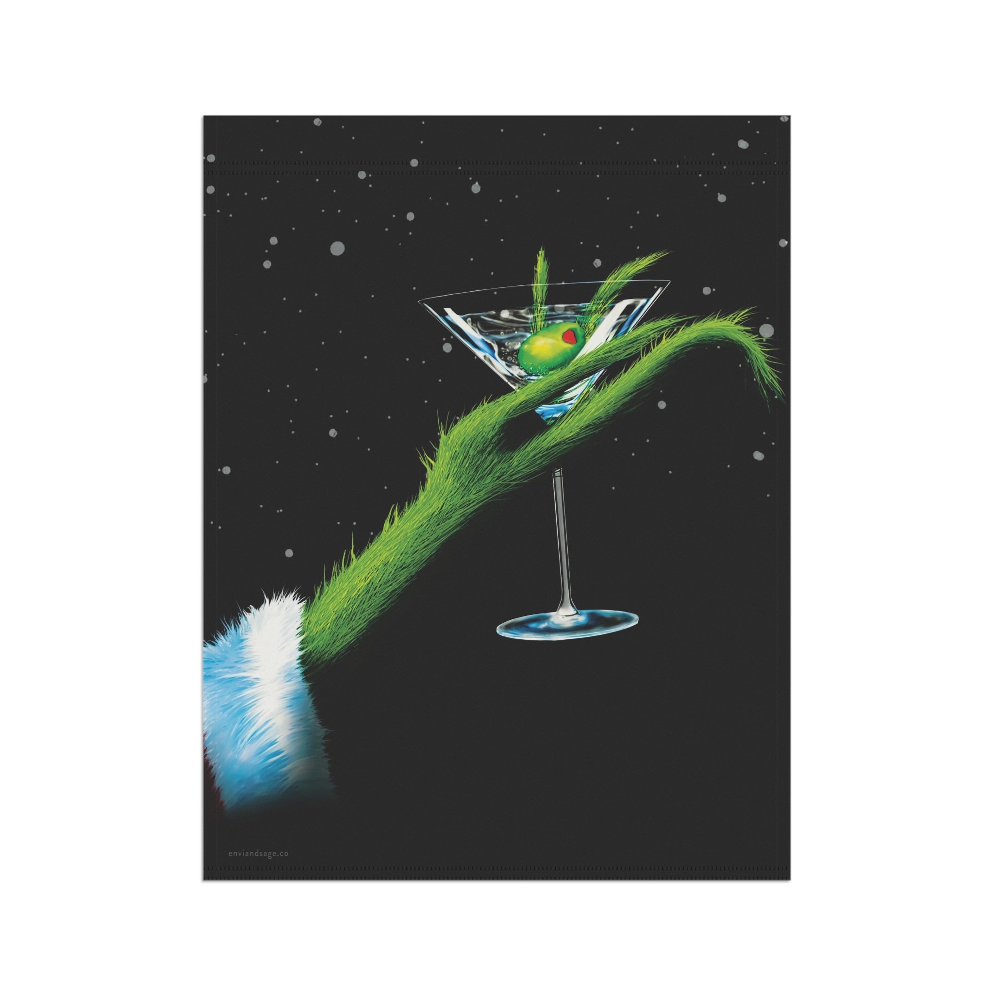 Martini Grinch Grinchmas Christmas Yard Flag