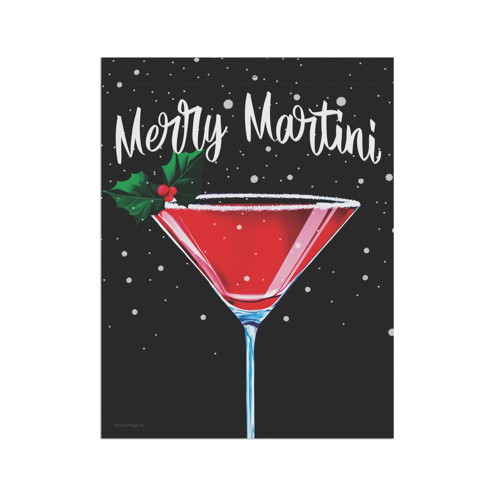 Merry Martini Christmas Flag