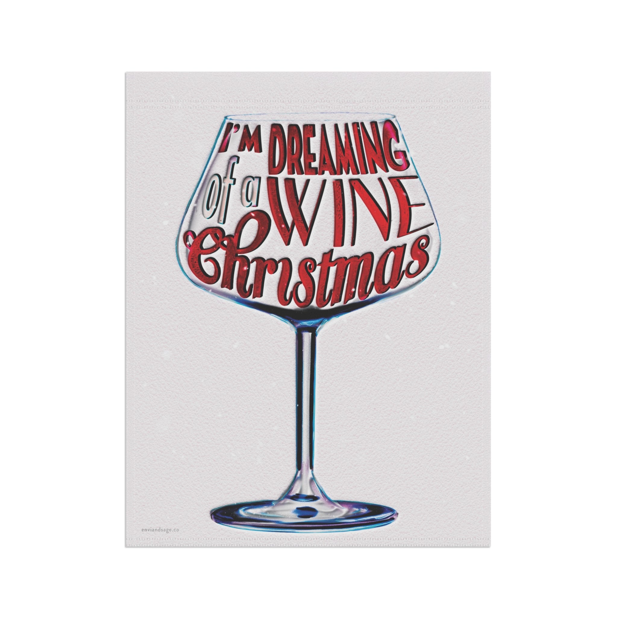 Dreaming of a Wine Christmas Yard Flag