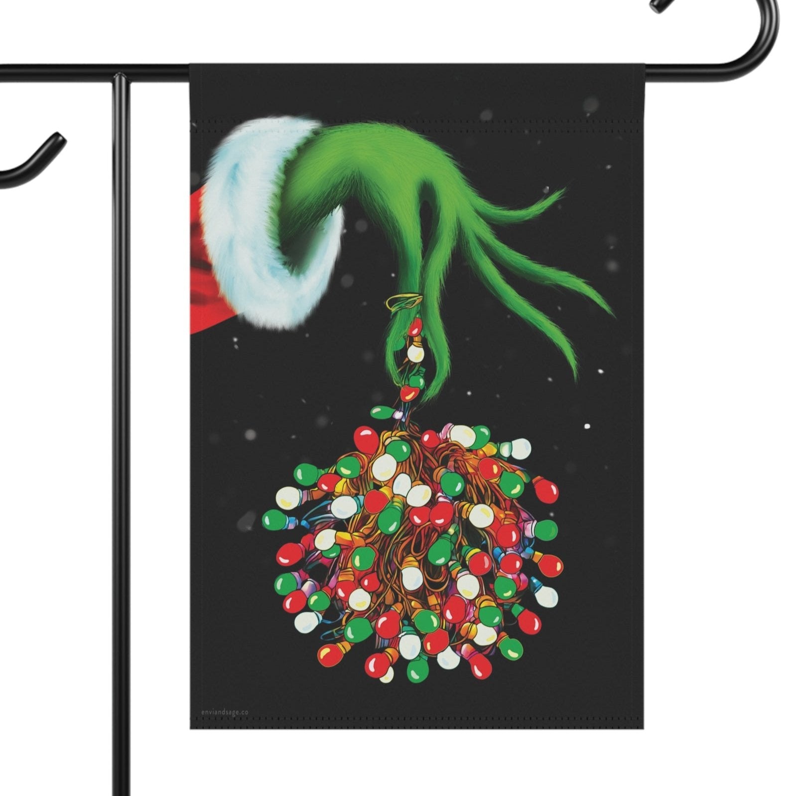 The Grinch Tangled Lights Funny Christmas Flag