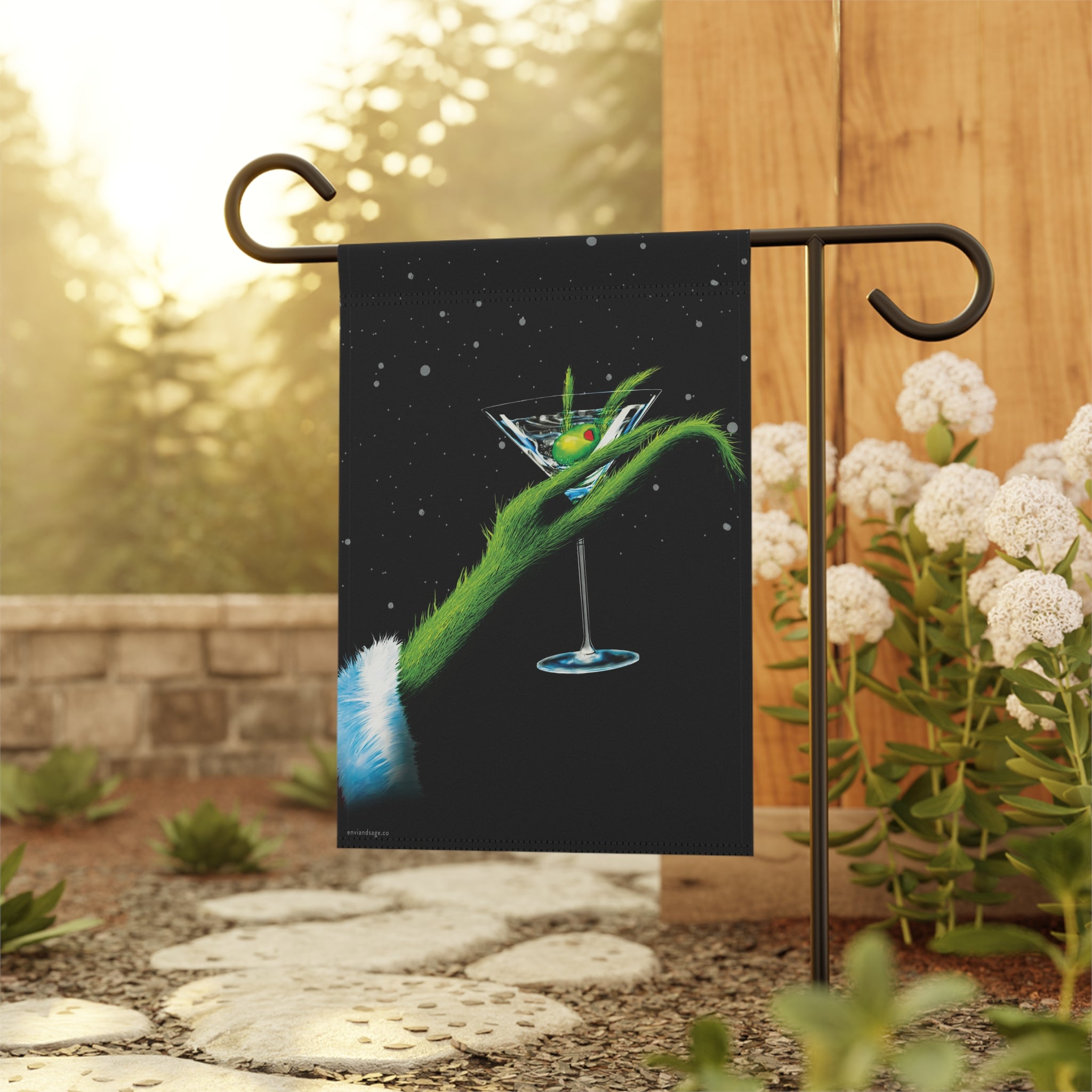 Martini Grinch Grinchmas Christmas Yard Flag