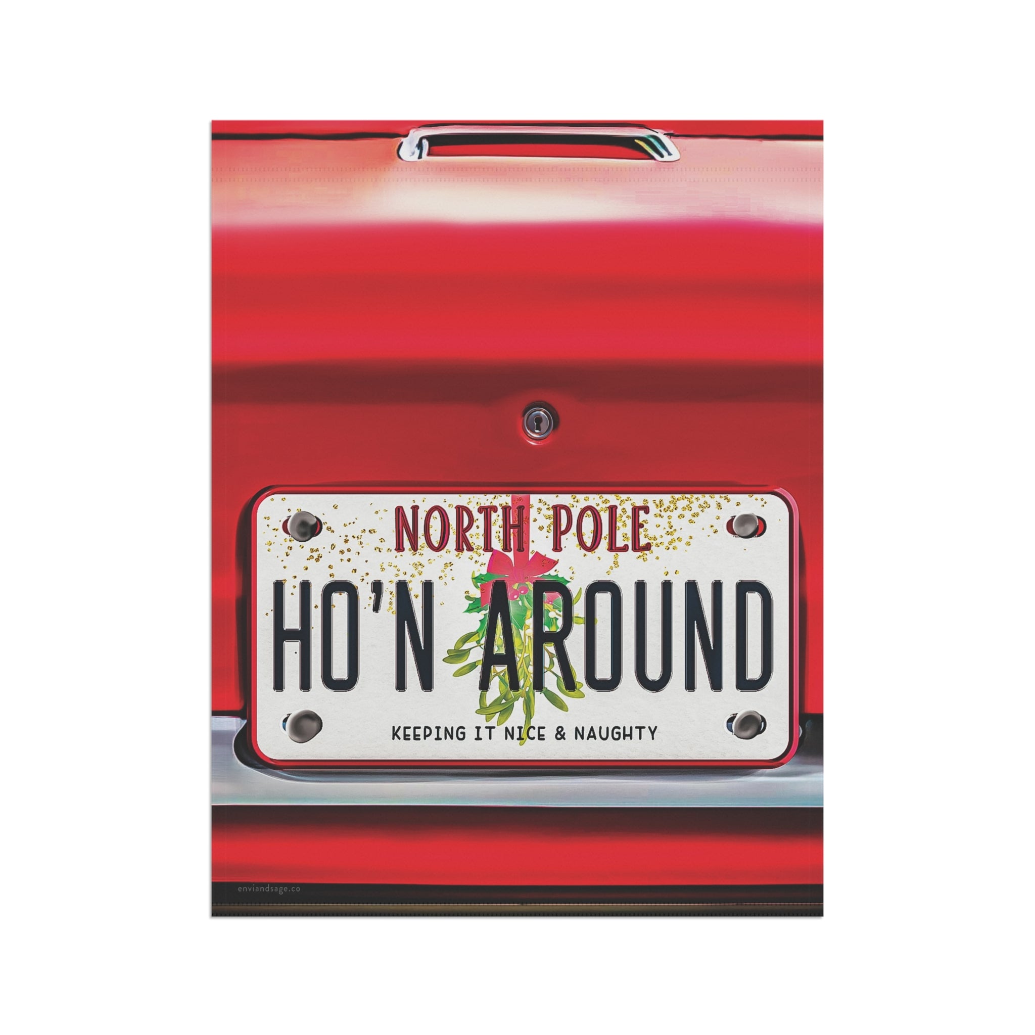 Santa's Sleigh Ho'n Around  Funny Yard Flag