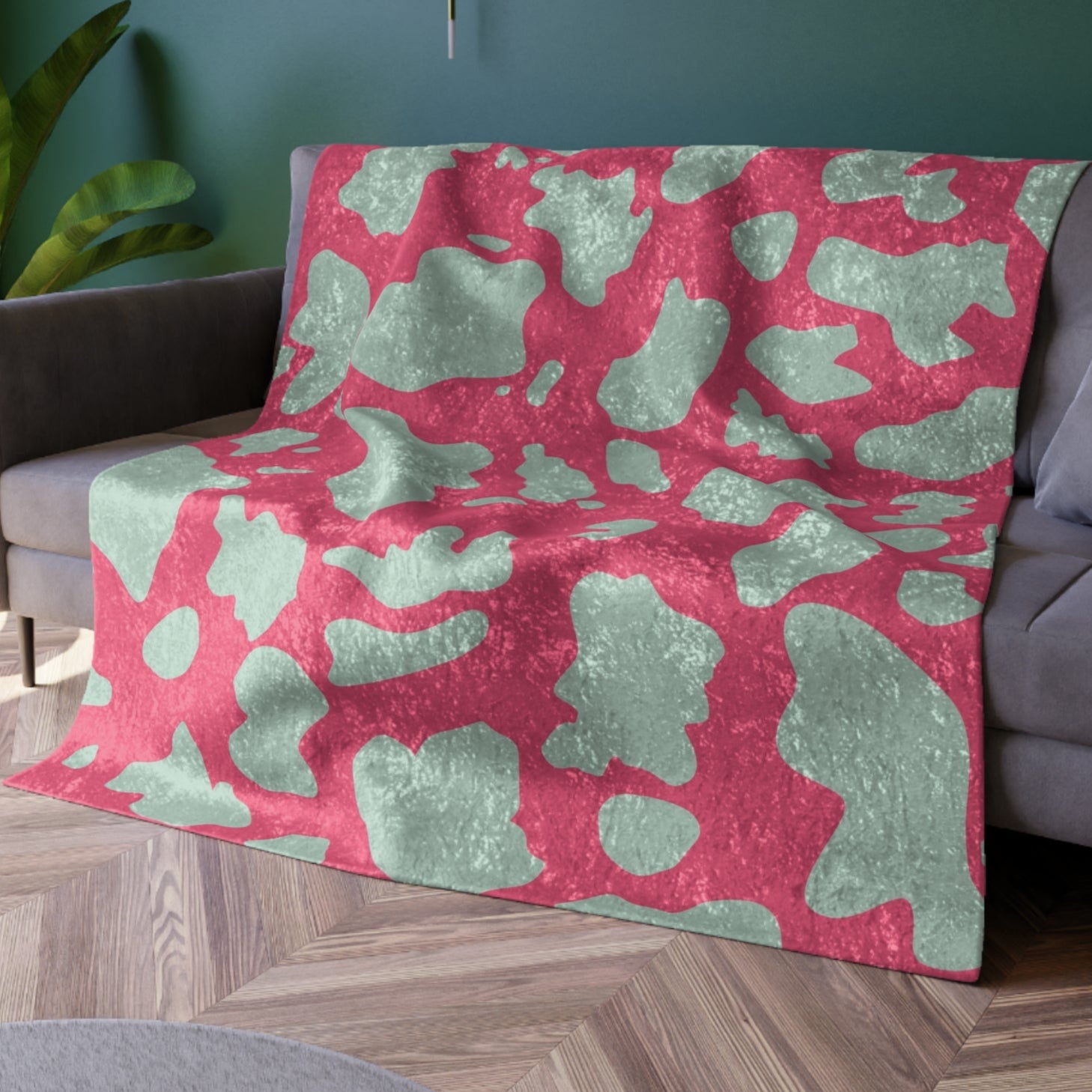 pink and green animal print decorative throw blanket design trends 2025