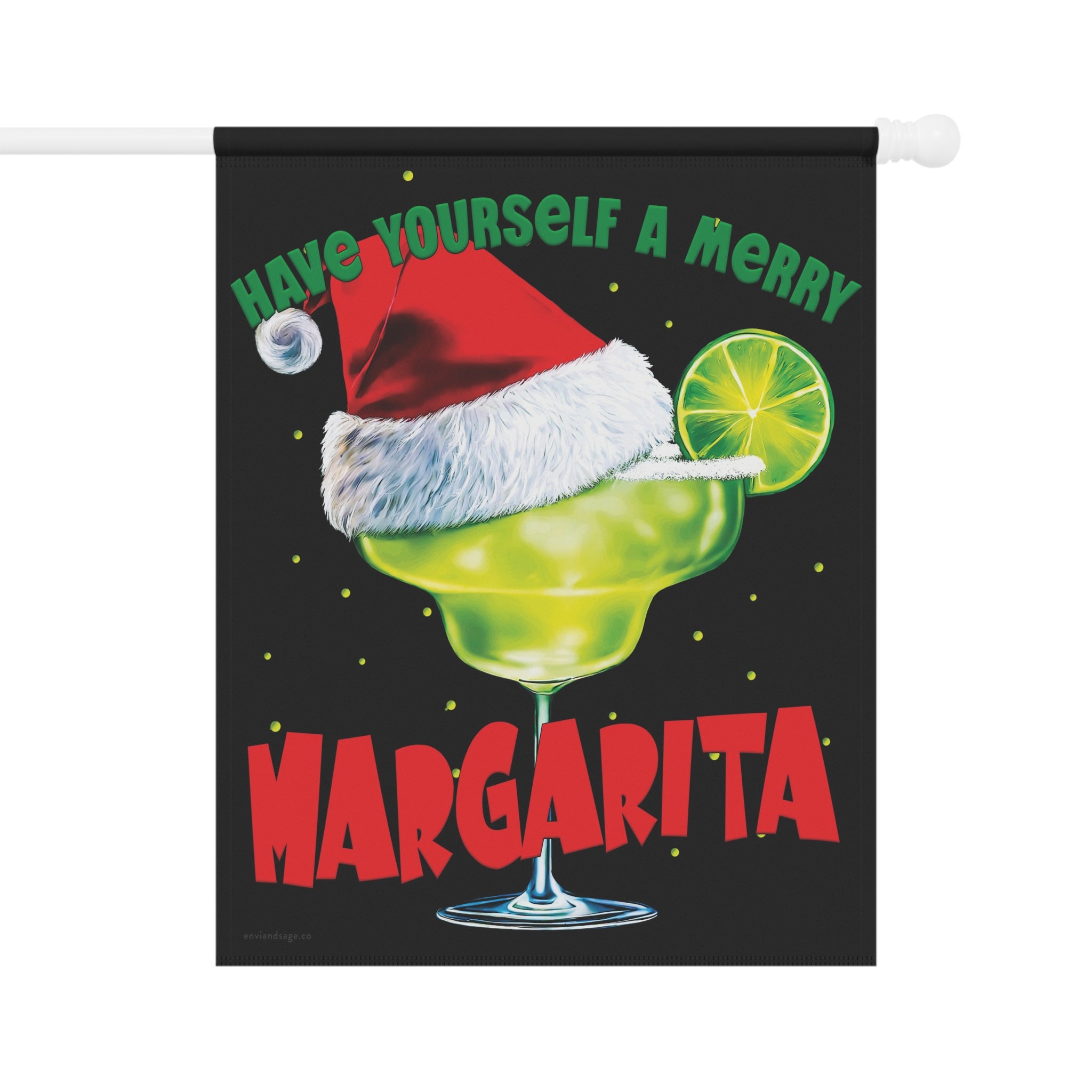Have Yourself a Merry Margarita Funny Holiday Christmas Flag