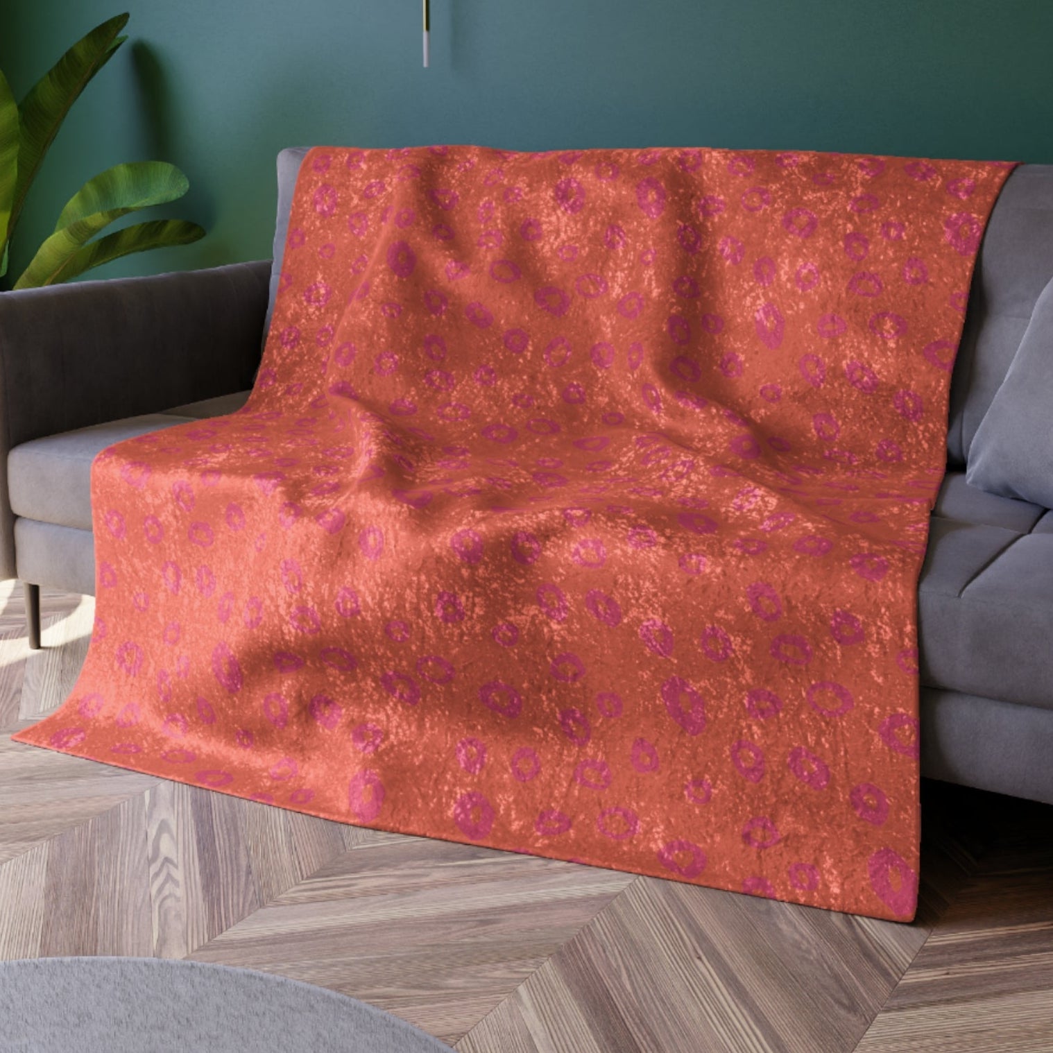 Paradox Orange and Pink Modern Decorative Throw Blanket