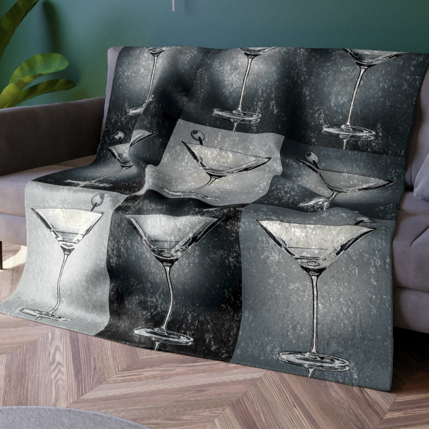 Martini Modern Decorative Throw Blanket