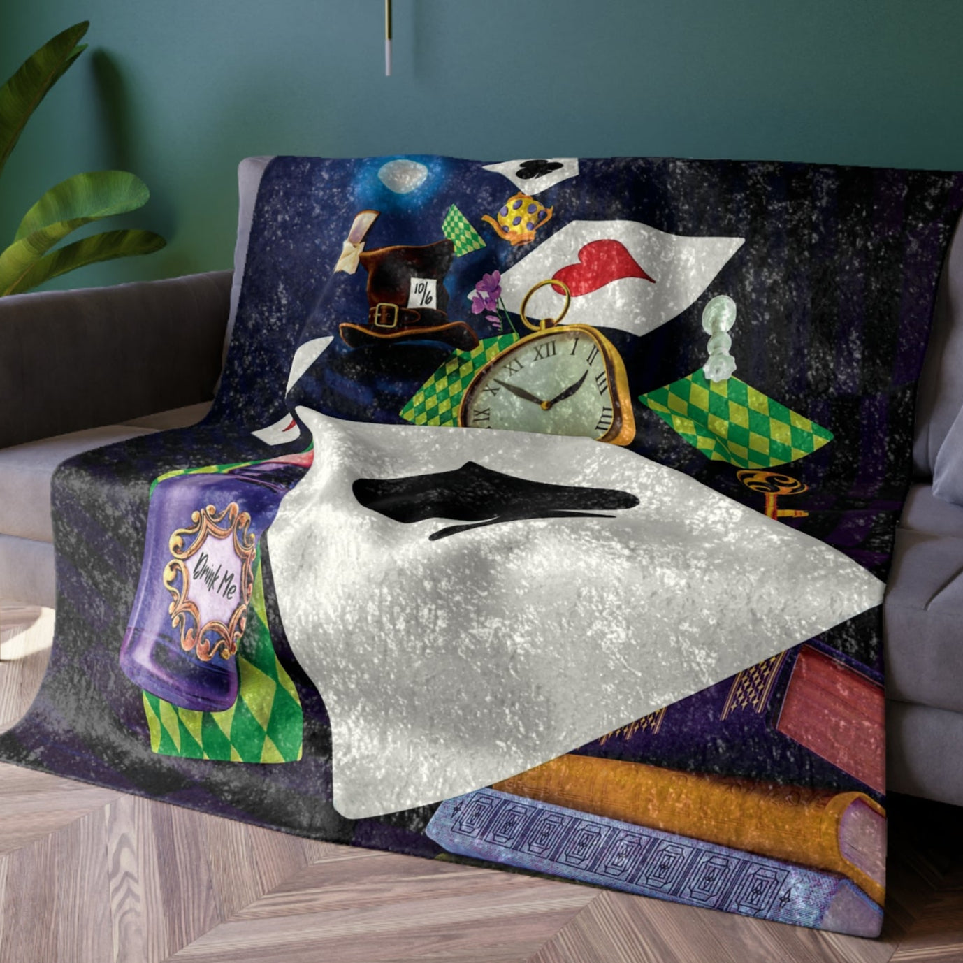 Alice in Wonderland Decorative Throw