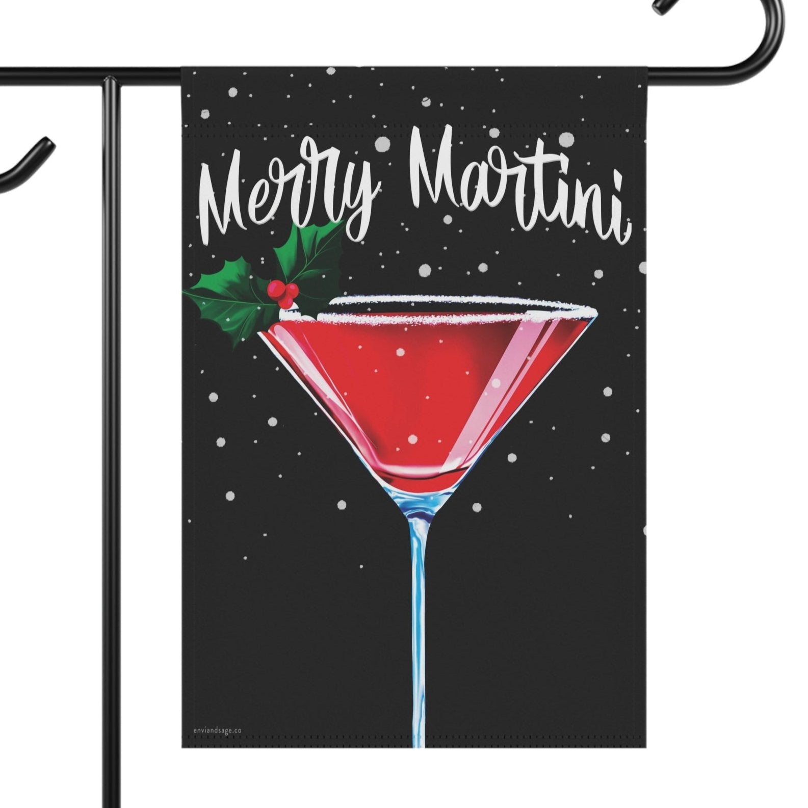 Merry Martini Christmas Flag