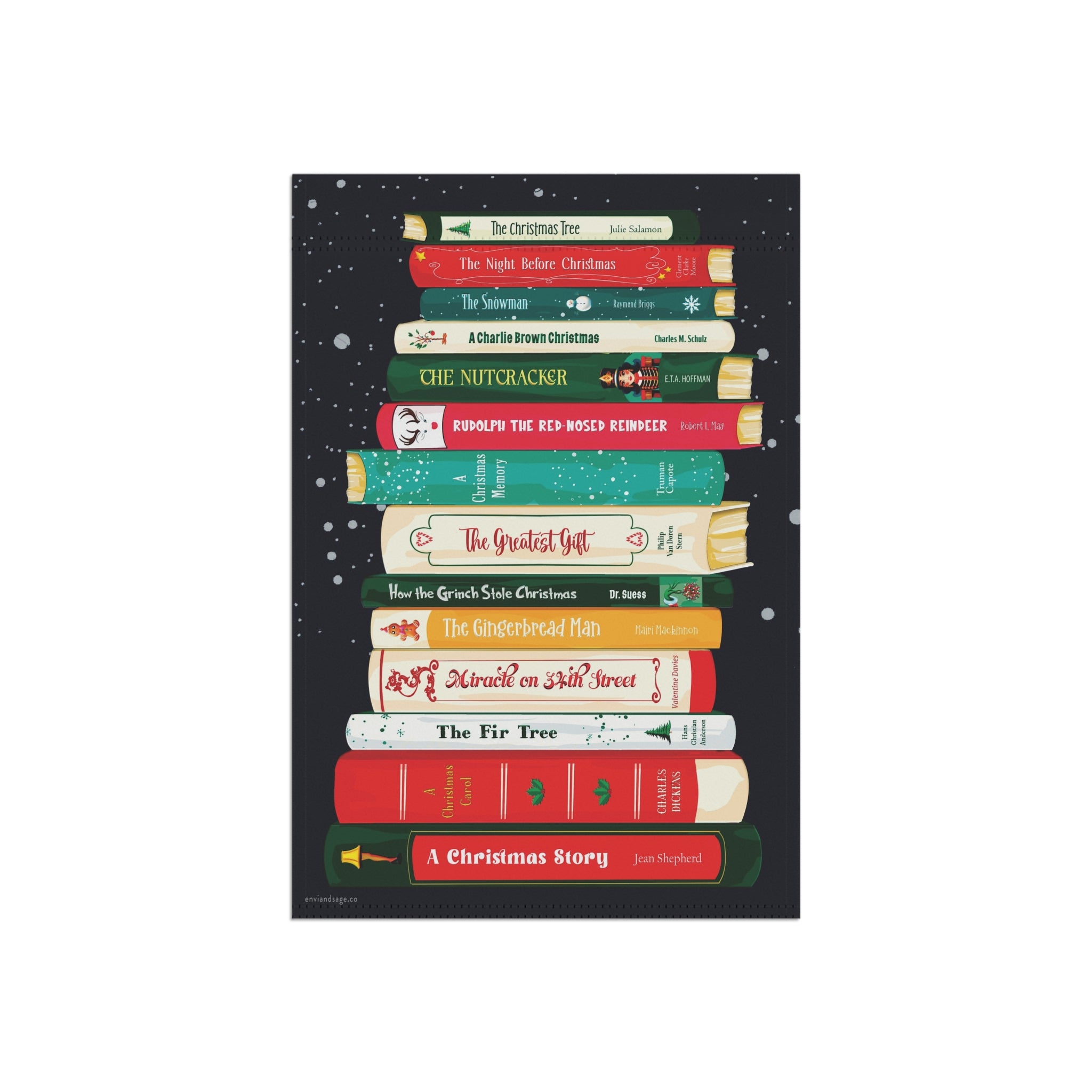 Classic Christmas Books Christmas Flag